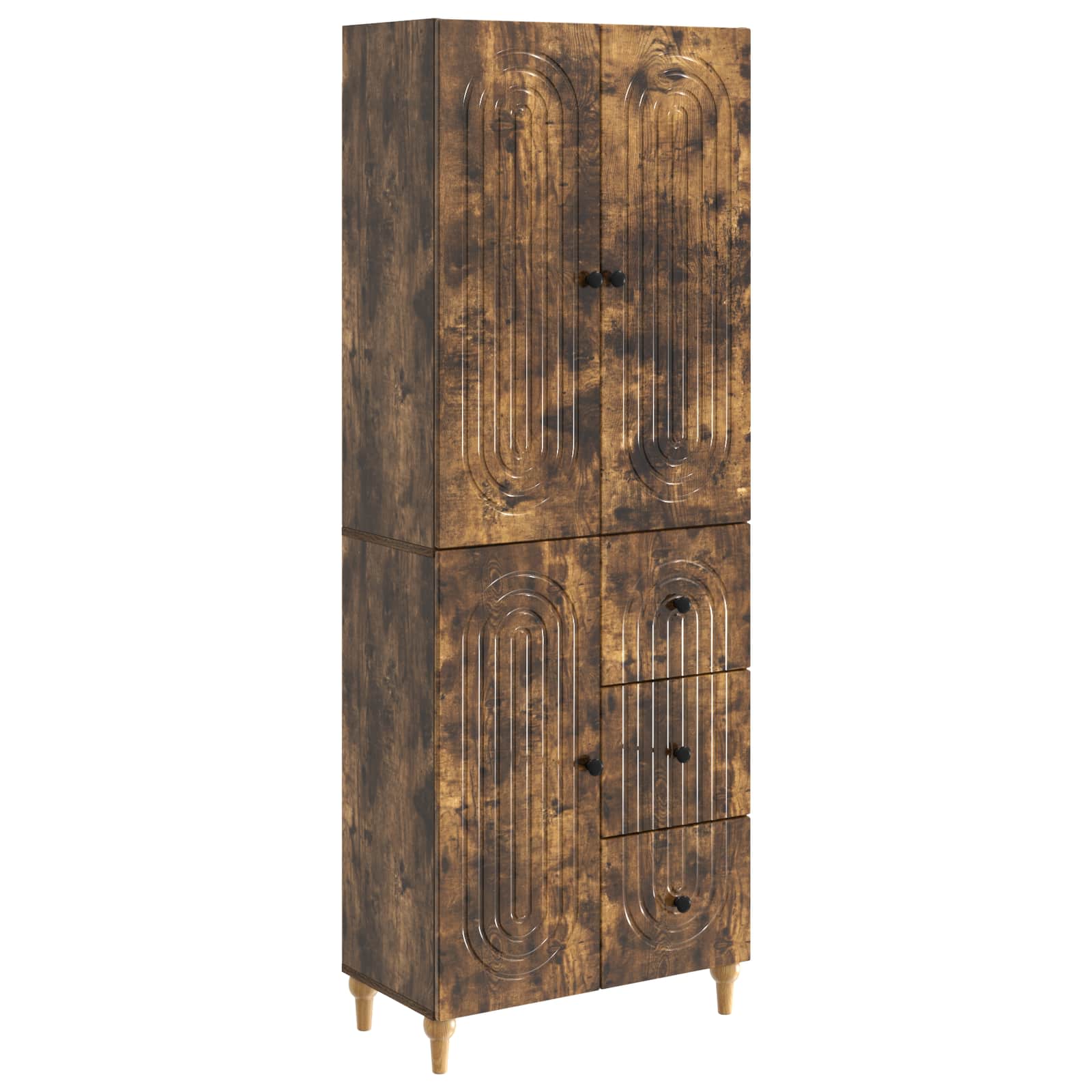 vidaXL Kastenset 2 pcs 66 x 34,5 x 90 cm Bewerkt hout