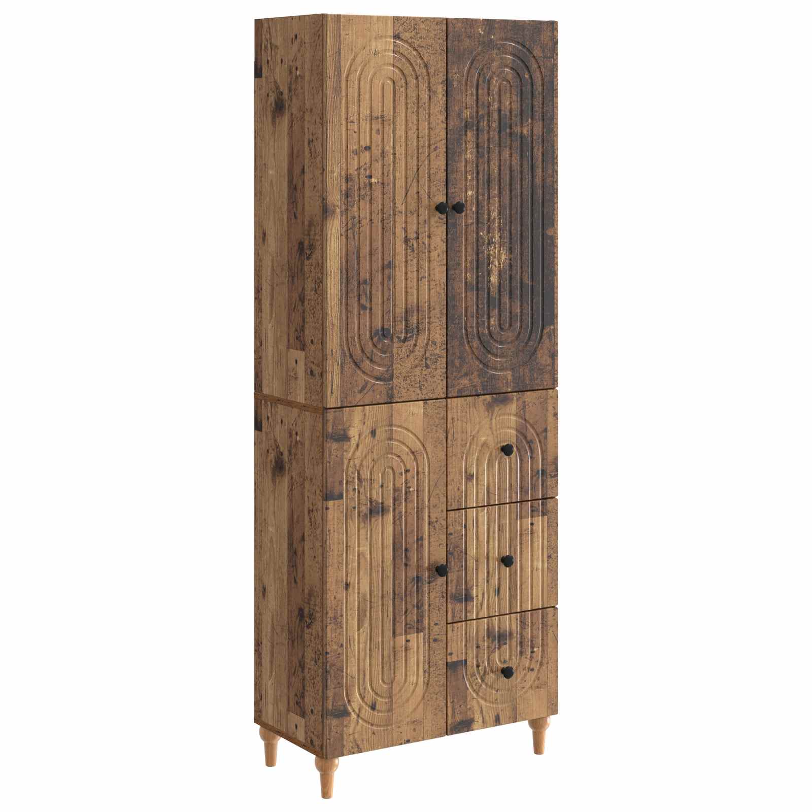 vidaXL Kastenset 2 pcs 66 x 34,5 x 90 cm Bewerkt hout