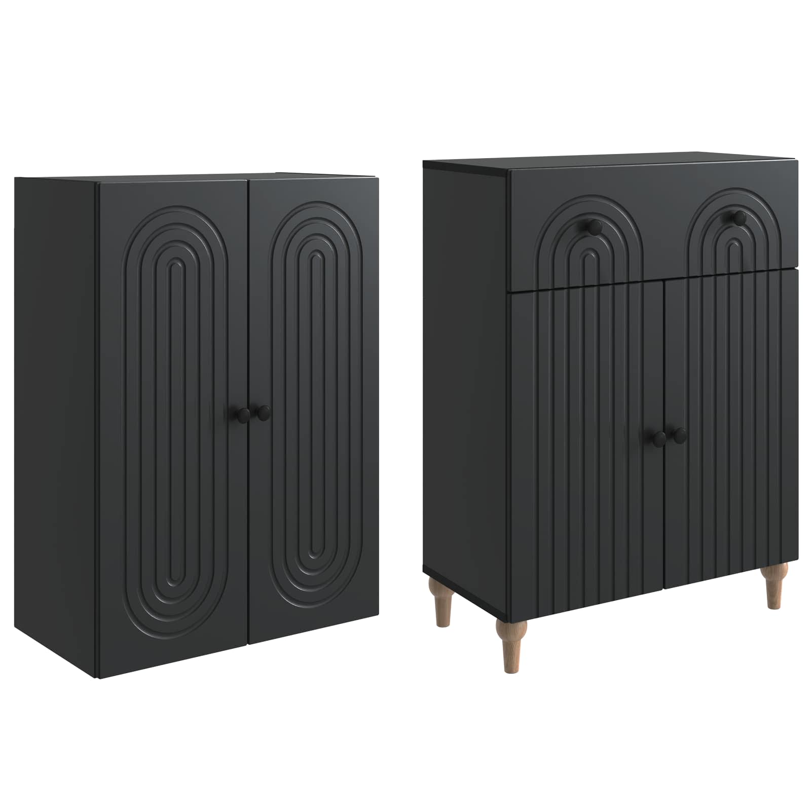 vidaXL Kastenset 2 pcs 66 x 34,5 x 90 cm Bewerkt hout