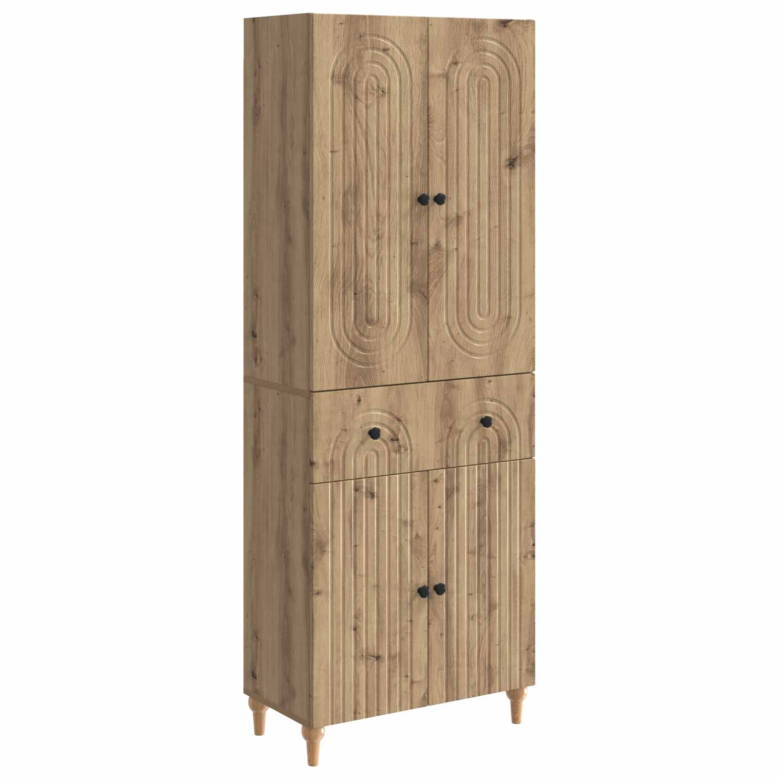 vidaXL Kastenset 2 pcs 66 x 34,5 x 90 cm Bewerkt hout
