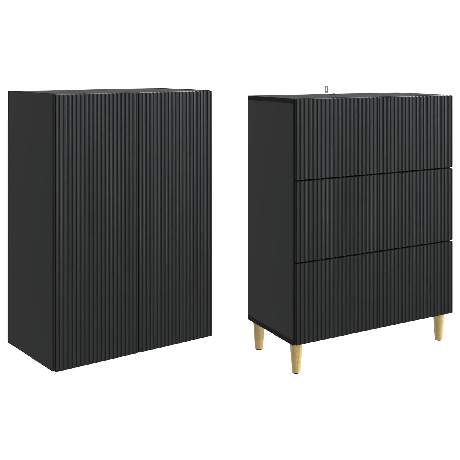 vidaXL Kastenset 2 pcs 66 x 34,5 x 90 cm Bewerkt hout