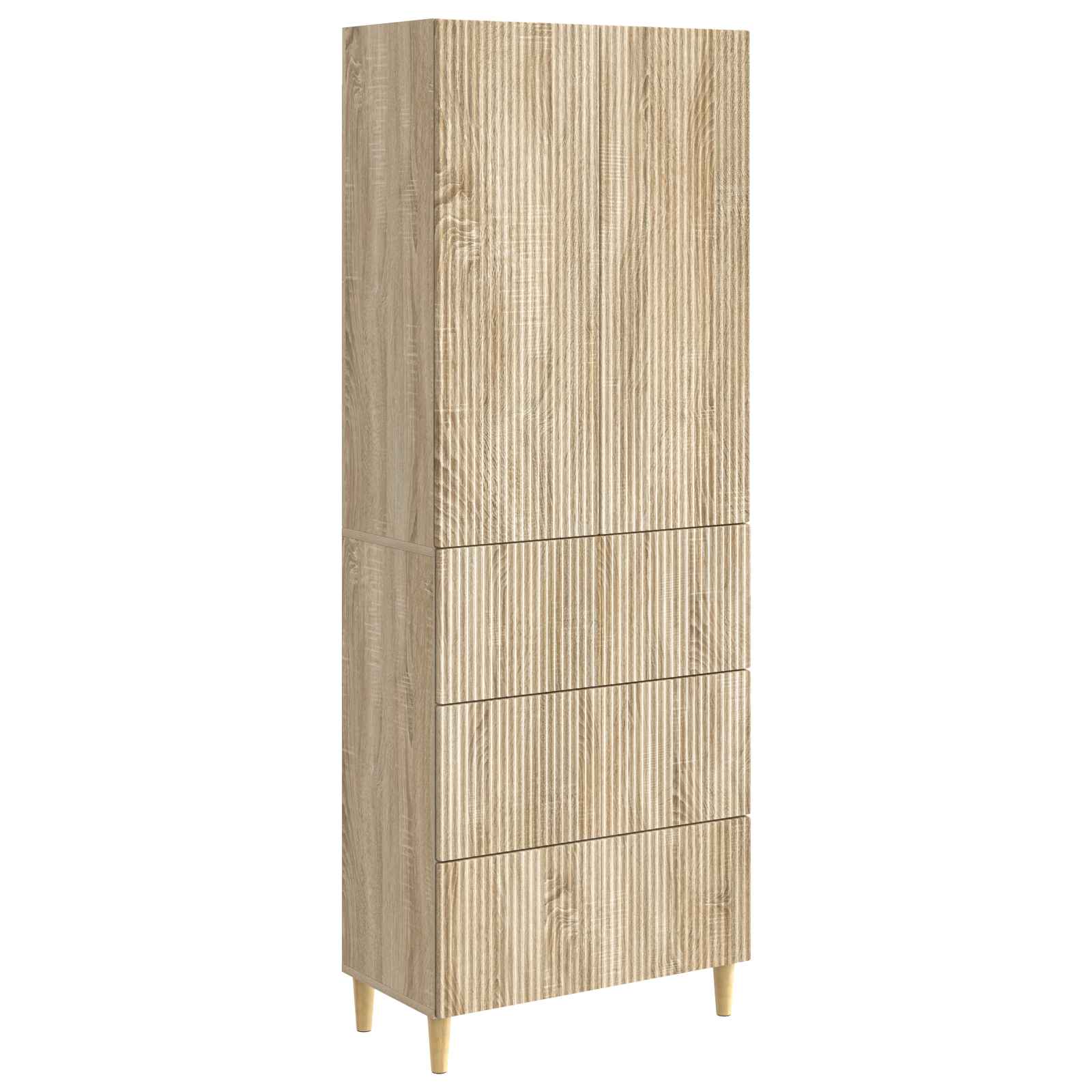 vidaXL Kastenset 2 pcs 66 x 34,5 x 90 cm Bewerkt hout