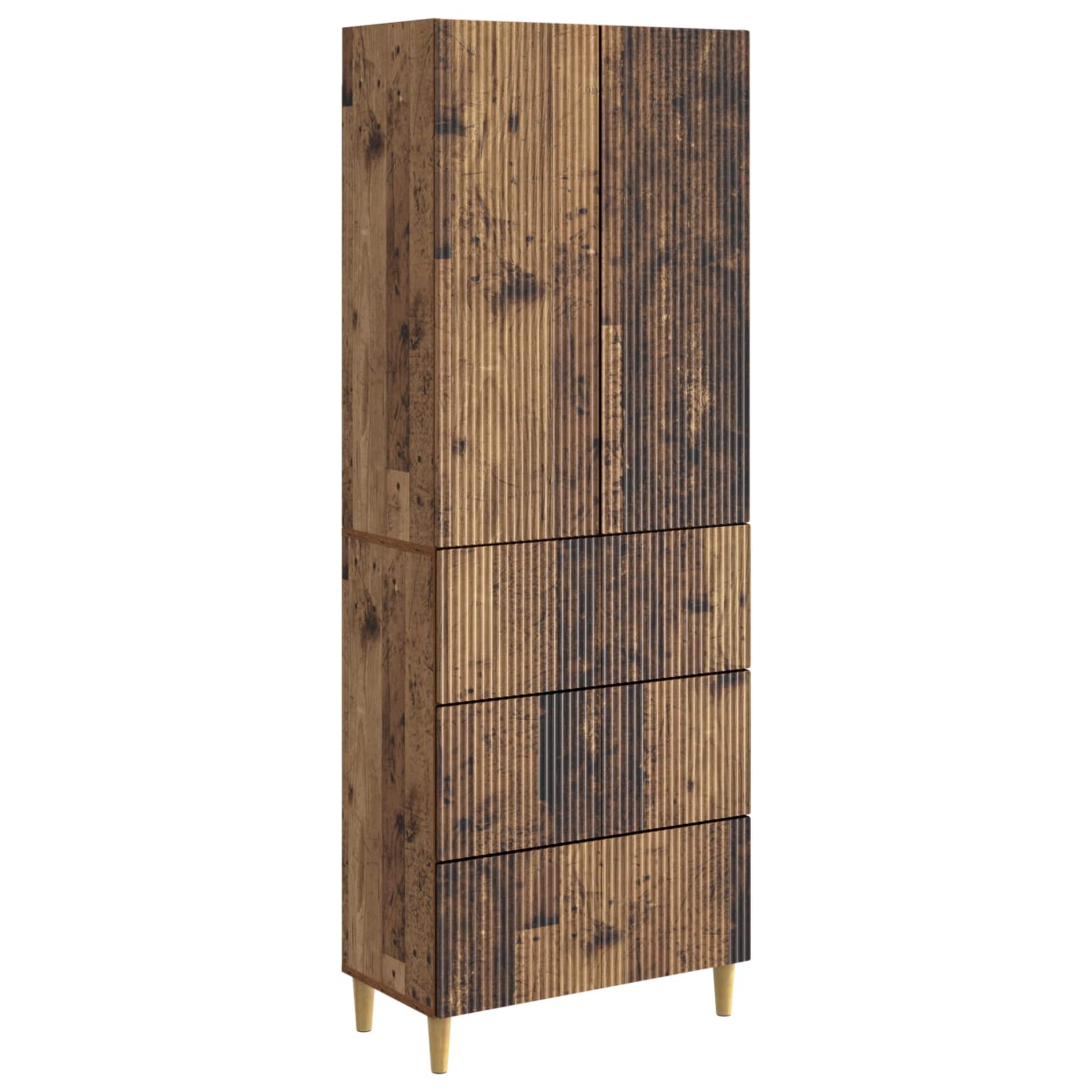 vidaXL Kastenset 2 pcs 66 x 34,5 x 90 cm Bewerkt hout