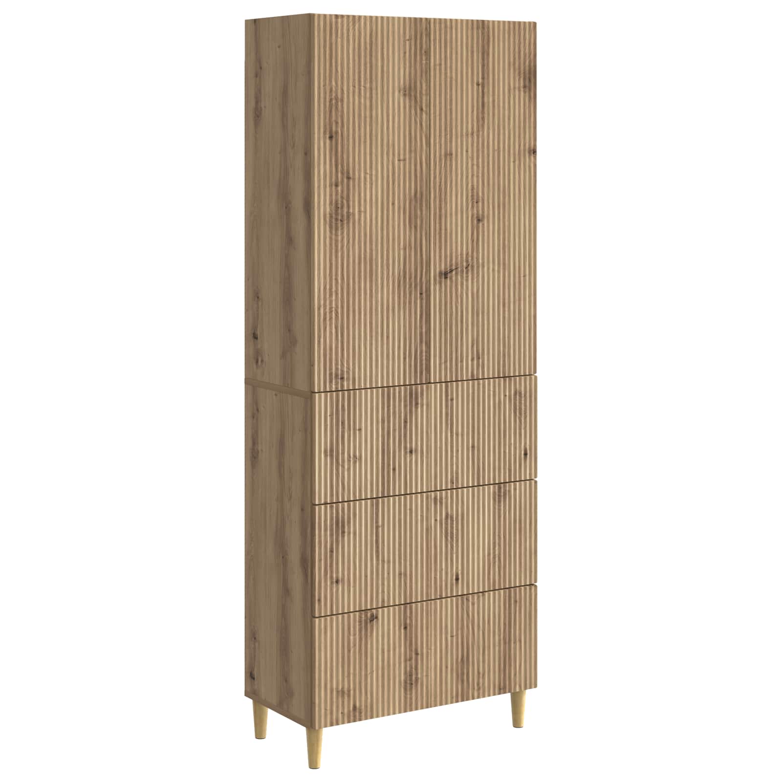 vidaXL Kastenset 2 pcs 66 x 34,5 x 90 cm Bewerkt hout