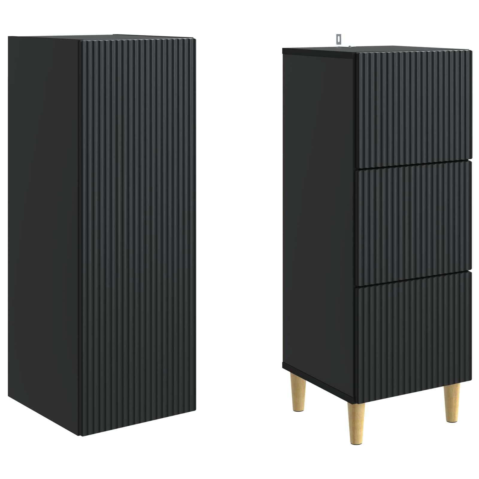 vidaXL Kastenset 2 pcs 33 x 34,5 x 90 cm Bewerkt hout