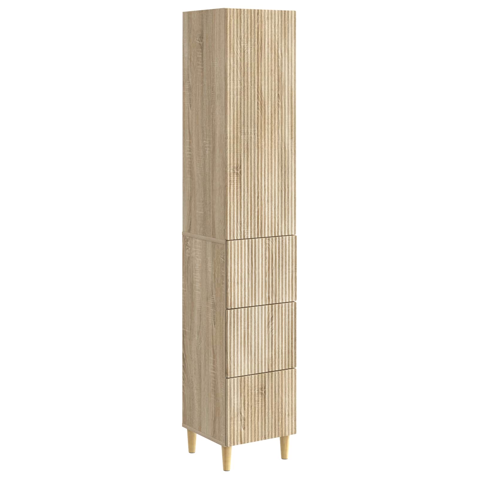 vidaXL Kastenset 2 pcs 33 x 34,5 x 90 cm Bewerkt hout