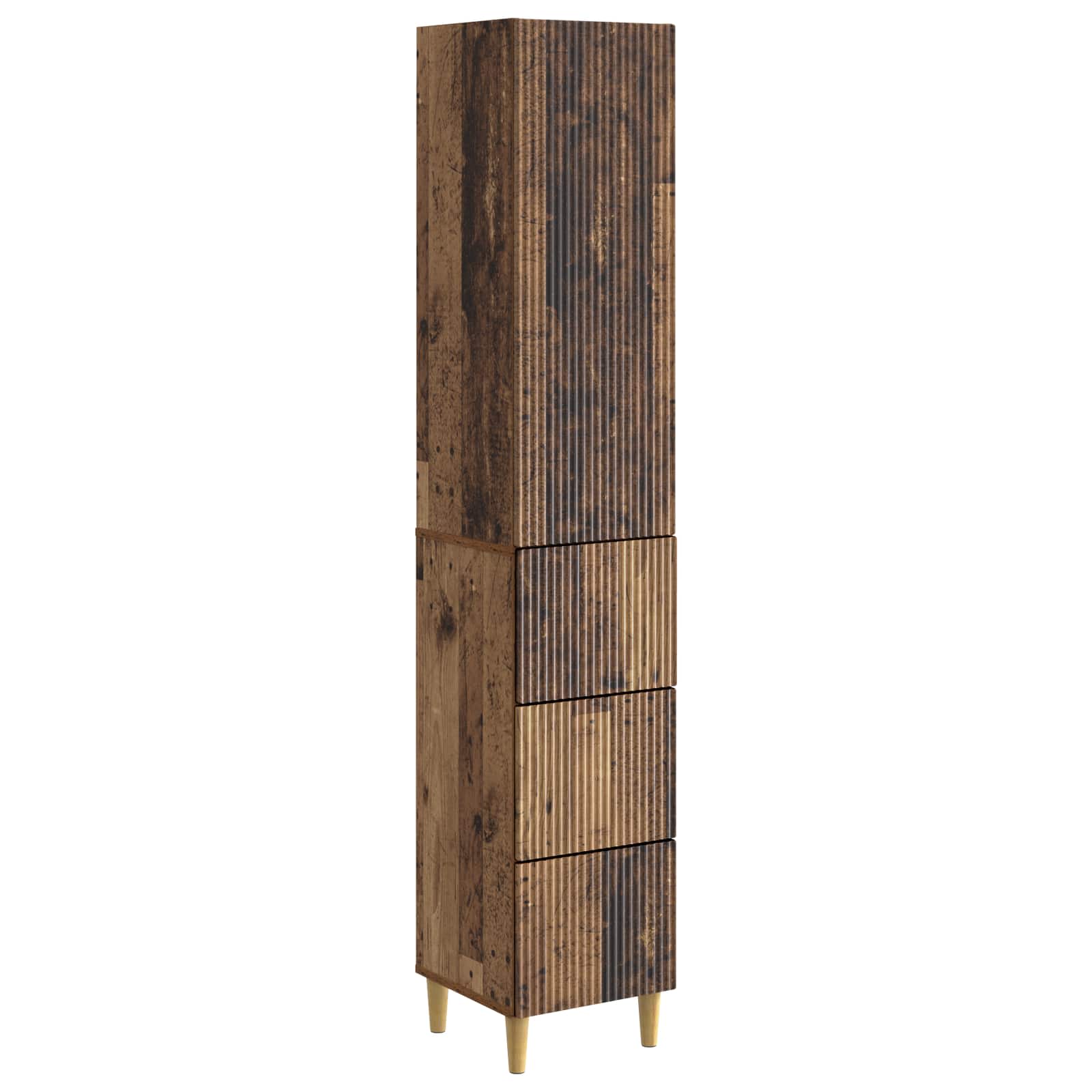 vidaXL Kastenset 2 pcs 33 x 34,5 x 90 cm Bewerkt hout