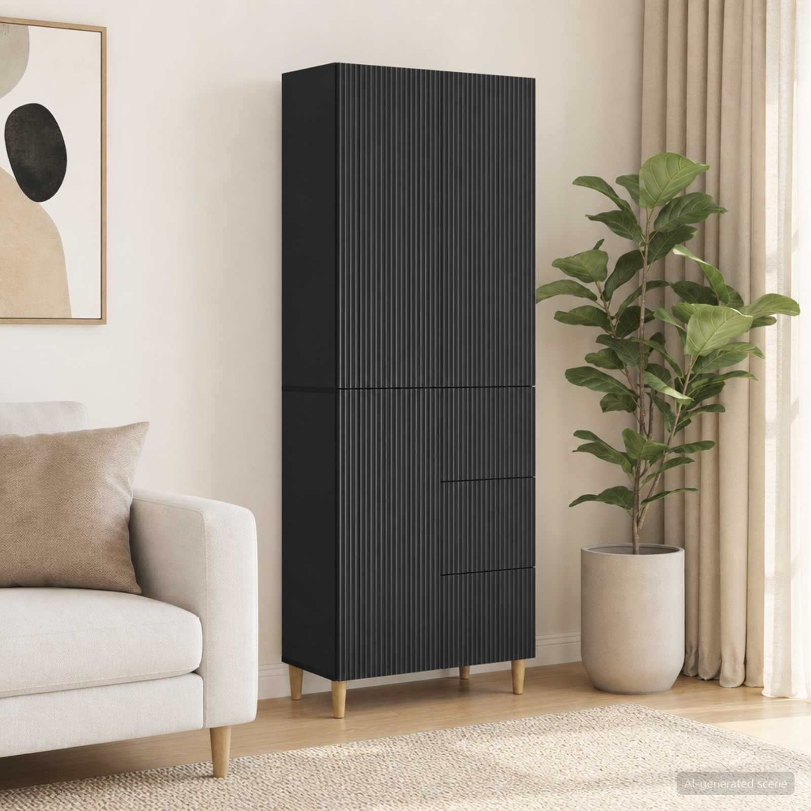 vidaXL Kastenset 2 pcs 66 x 34,5 x 90 cm Bewerkt hout