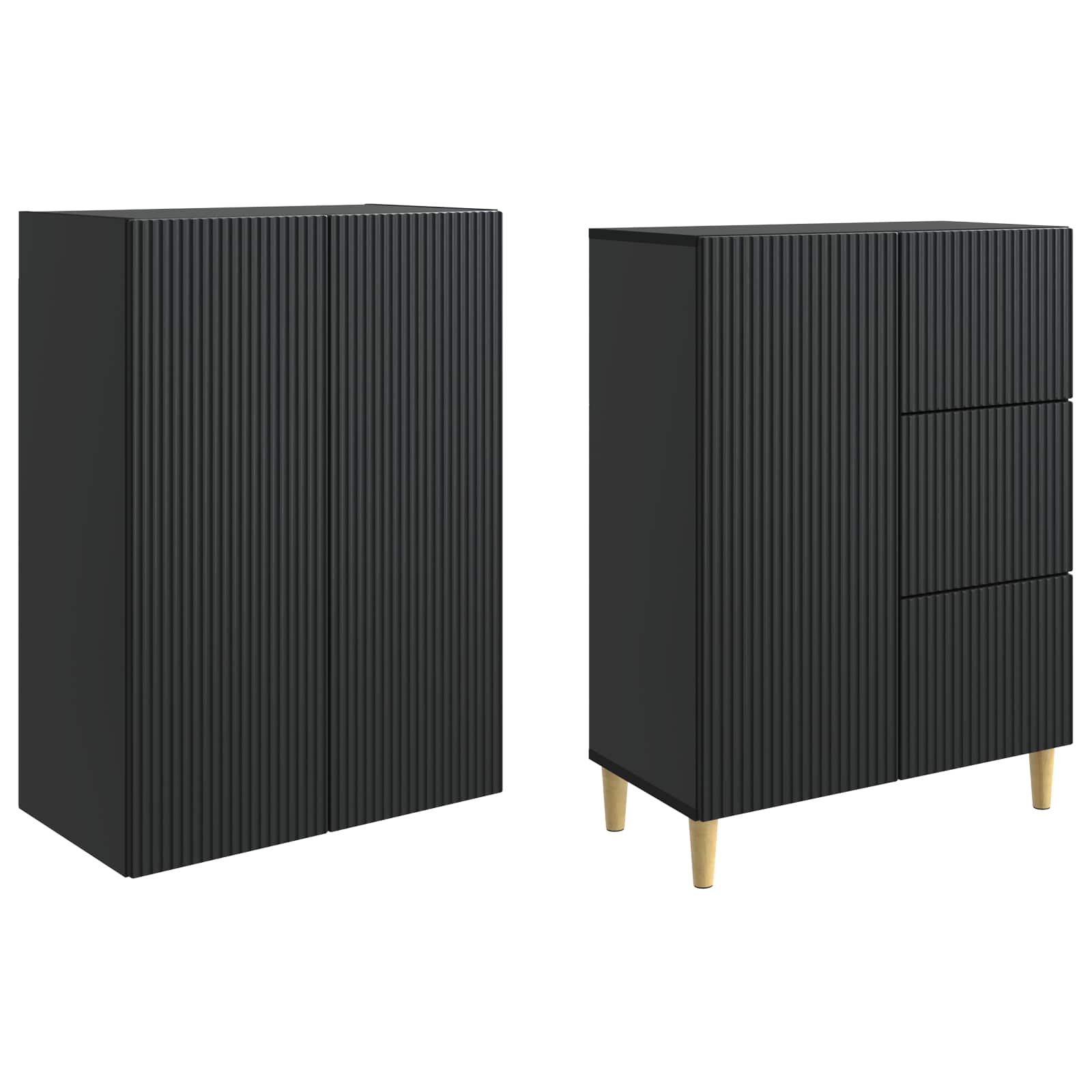 vidaXL Kastenset 2 pcs 66 x 34,5 x 90 cm Bewerkt hout