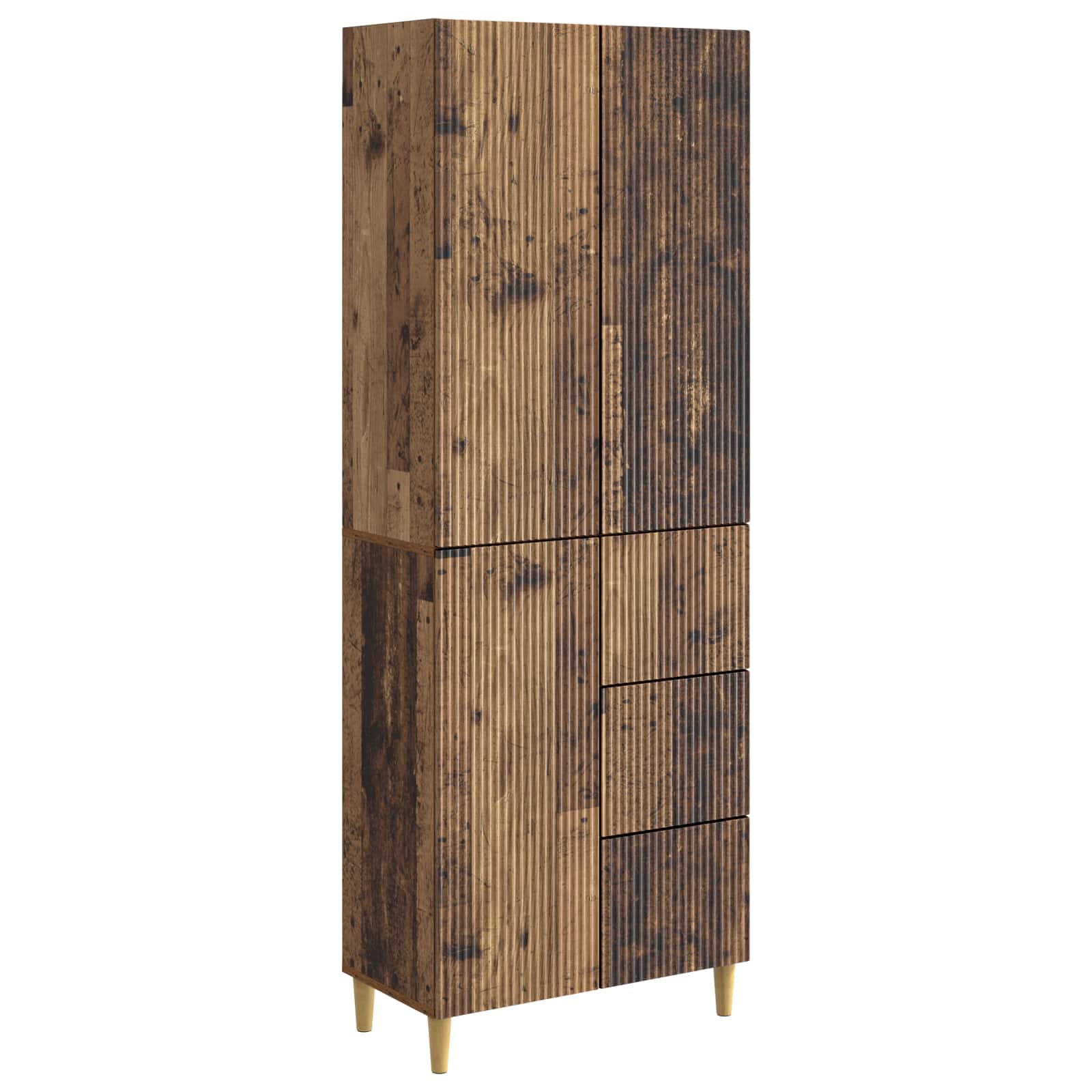 vidaXL Kastenset 2 pcs 66 x 34,5 x 90 cm Bewerkt hout