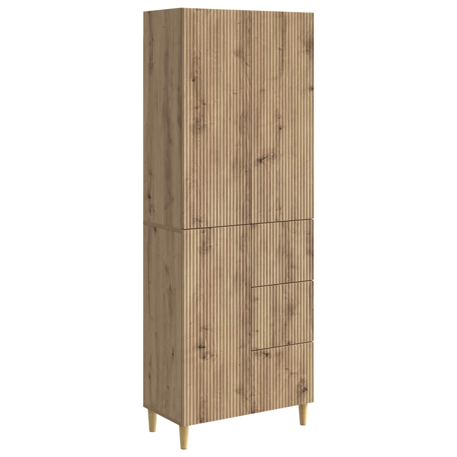 vidaXL Kastenset 2 pcs 66 x 34,5 x 90 cm Bewerkt hout
