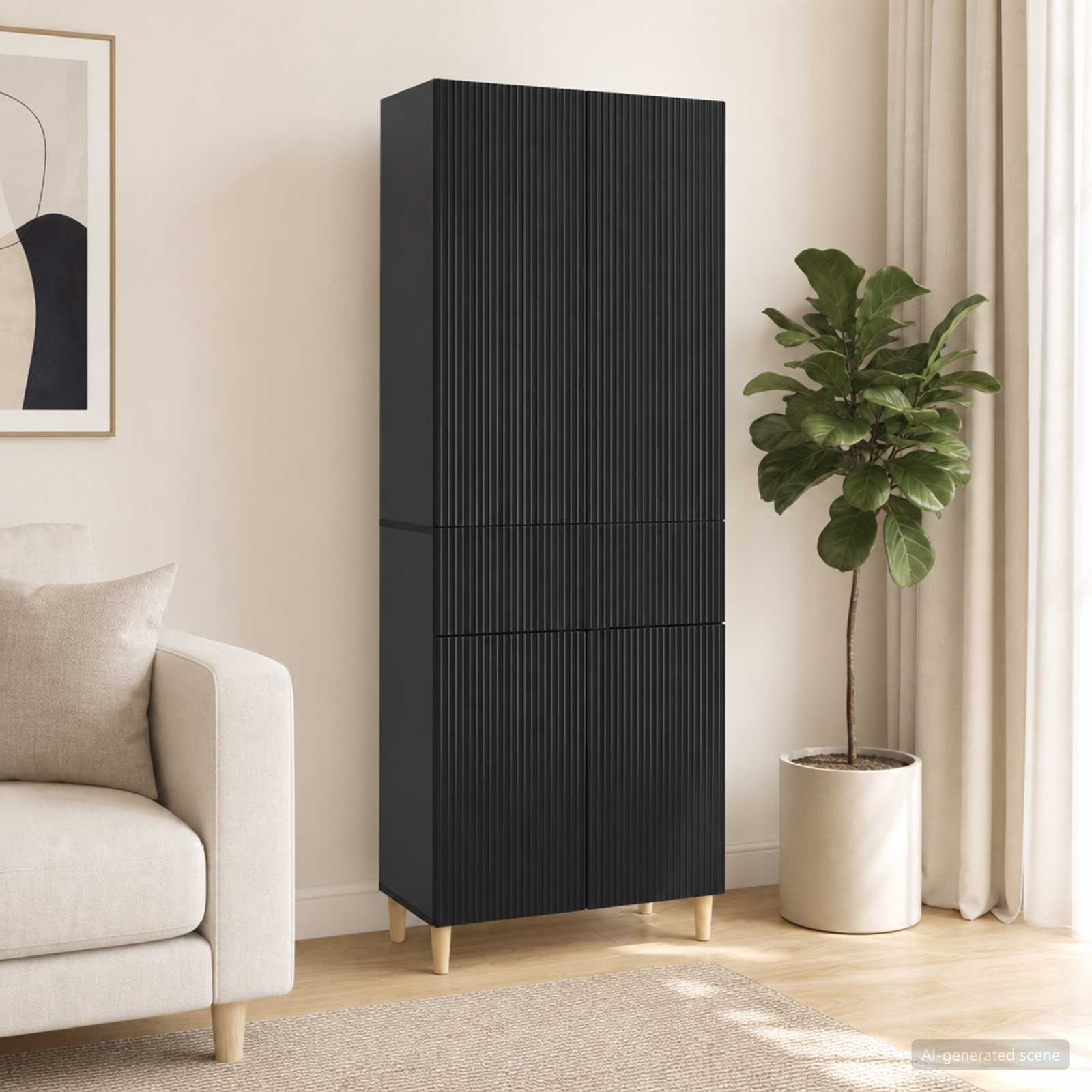 vidaXL Kastenset 2 pcs 66 x 34,5 x 90 cm Bewerkt hout