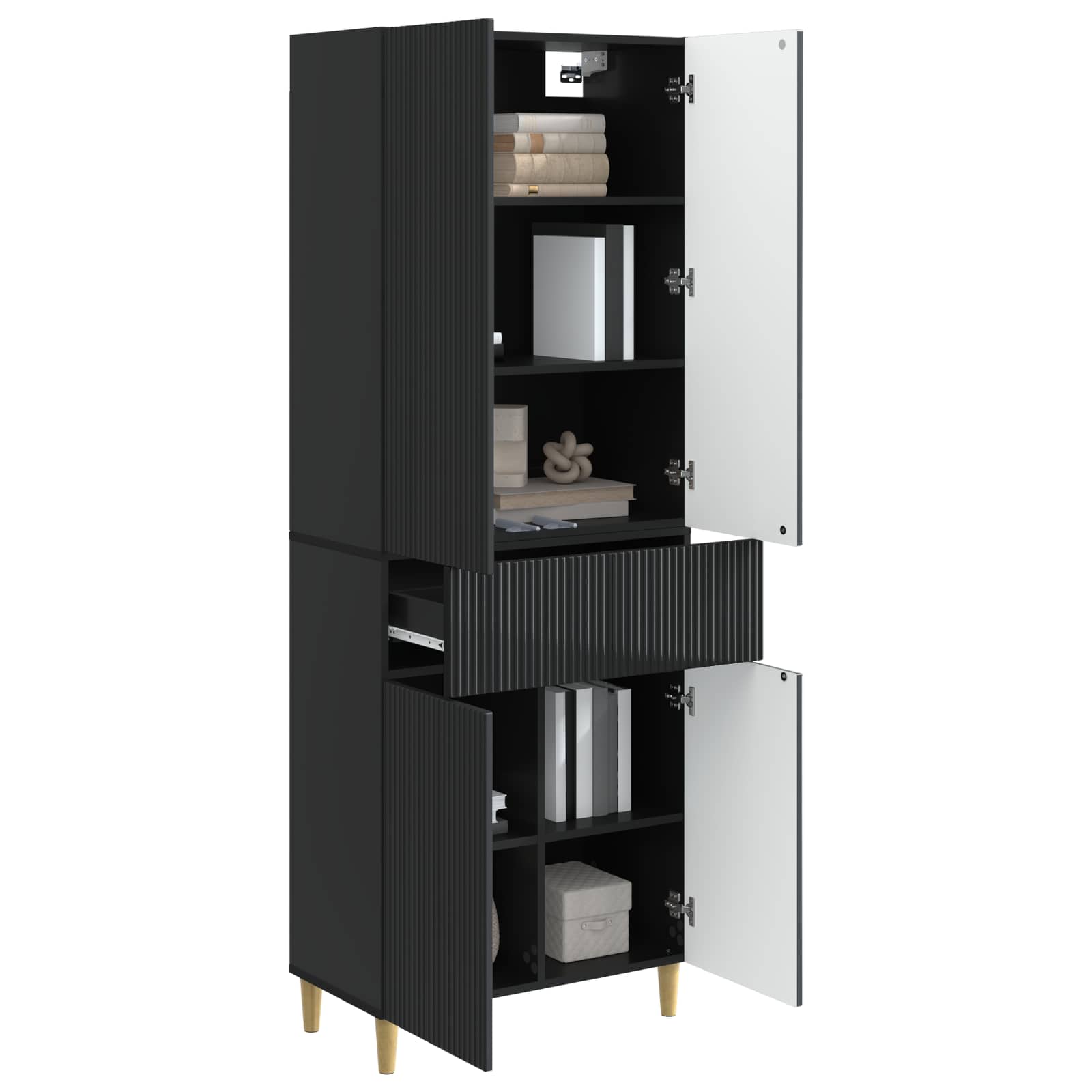 vidaXL Kastenset 2 pcs 66 x 34,5 x 90 cm Bewerkt hout