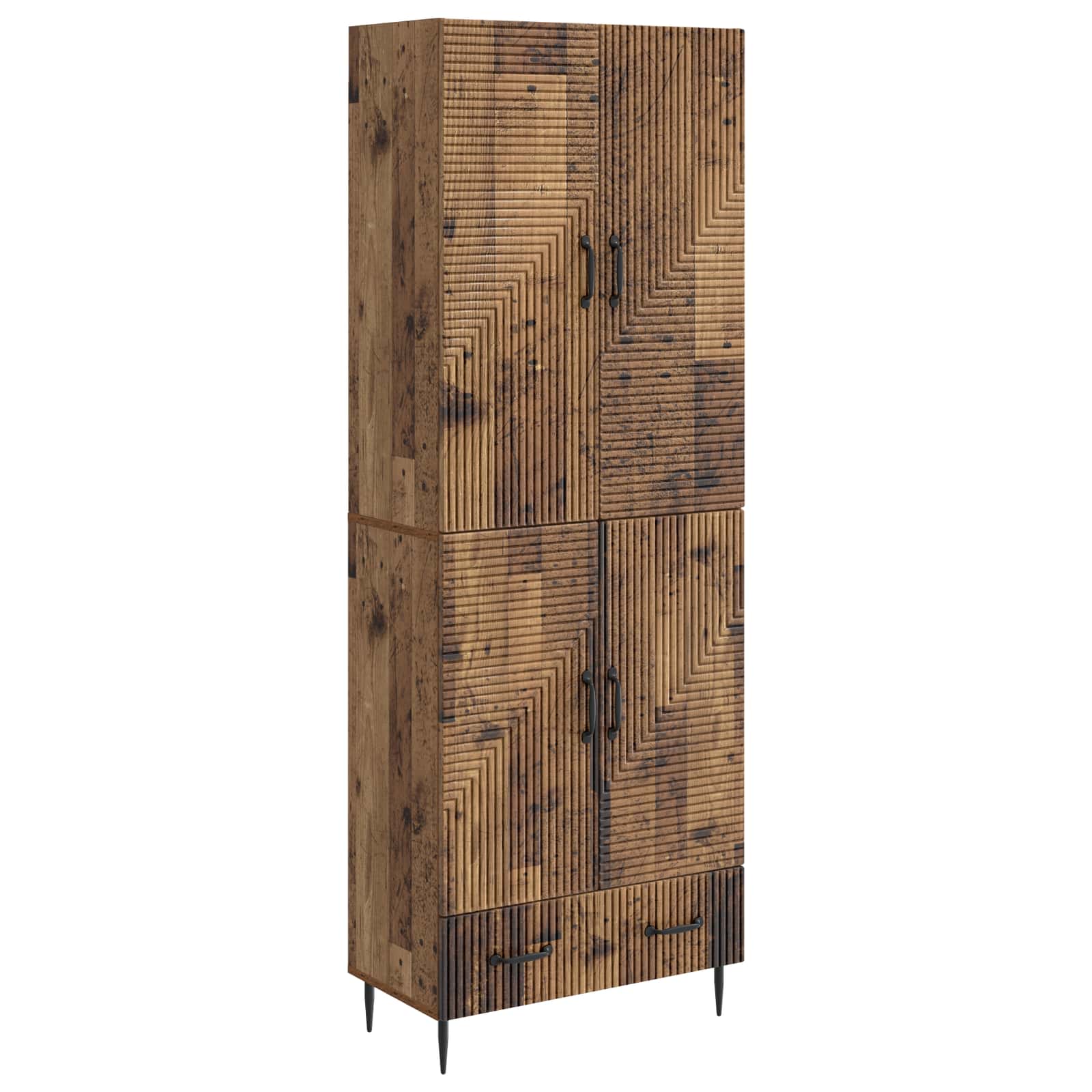 vidaXL Kastenset 2 pcs 66 x 34,5 x 95 cm Bewerkt hout