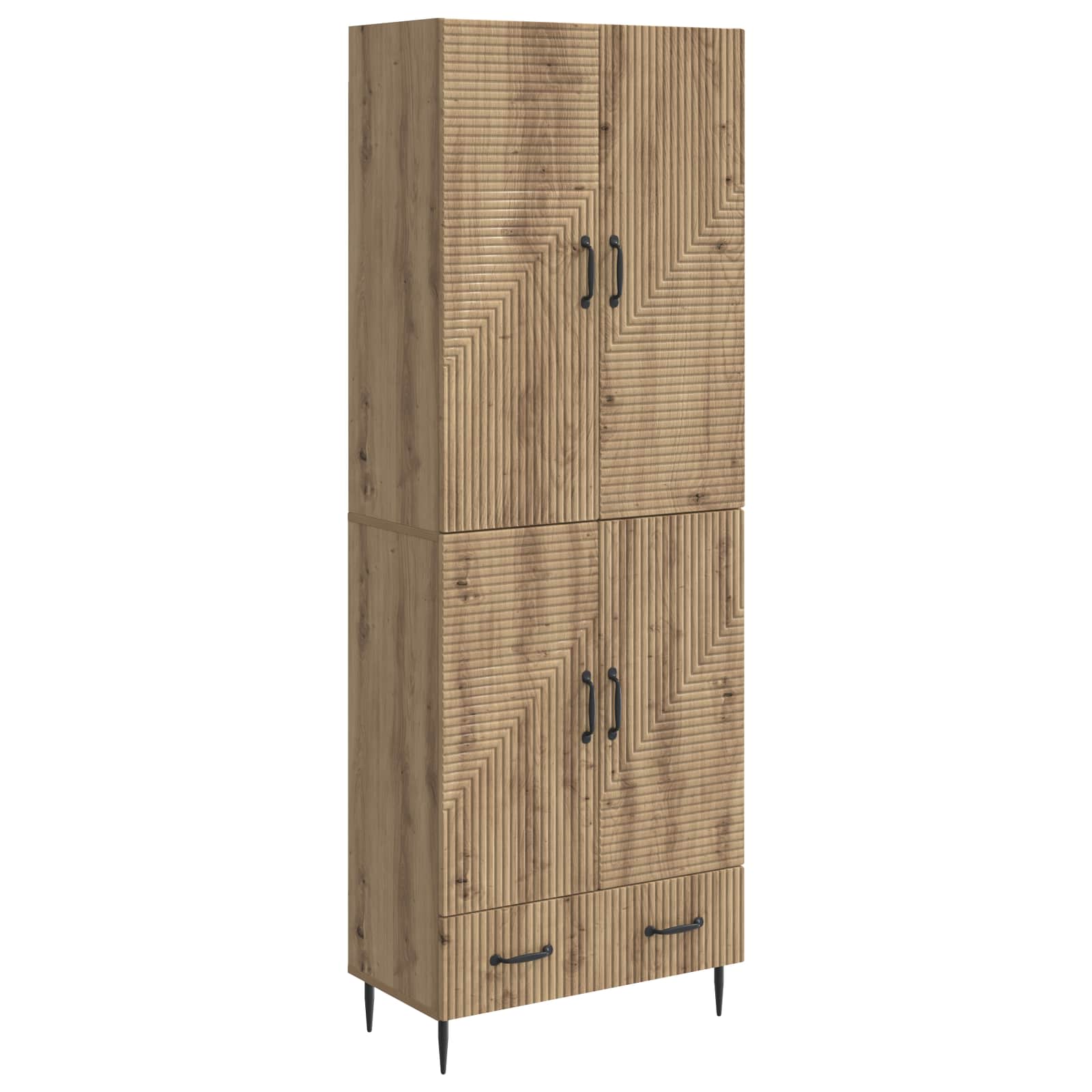 vidaXL Kastenset 2 pcs 66 x 34,5 x 95 cm Bewerkt hout
