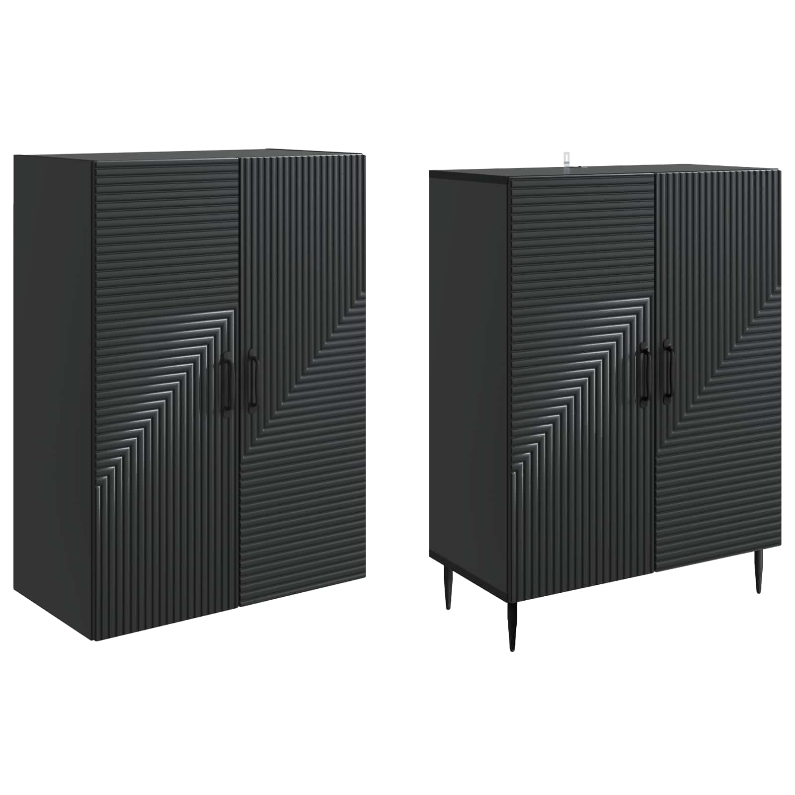 vidaXL Kastenset 2 pcs 66 x 34,5 x 89,5 cm Bewerkt hout