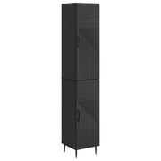 vidaXL Kastenset 2 pcs Zwart 33 x 34,5 x 89,5 cm Bewerkt hout