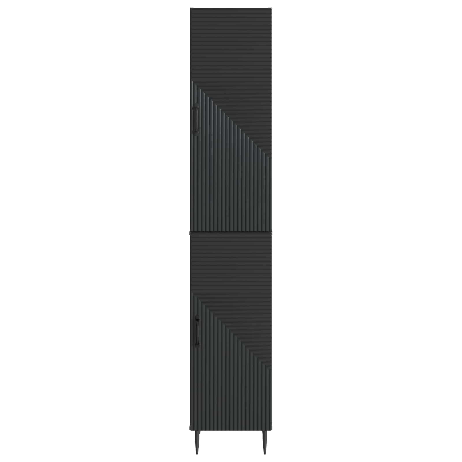 vidaXL Kastenset 2 pcs Zwart 33 x 34,5 x 89,5 cm Bewerkt hout