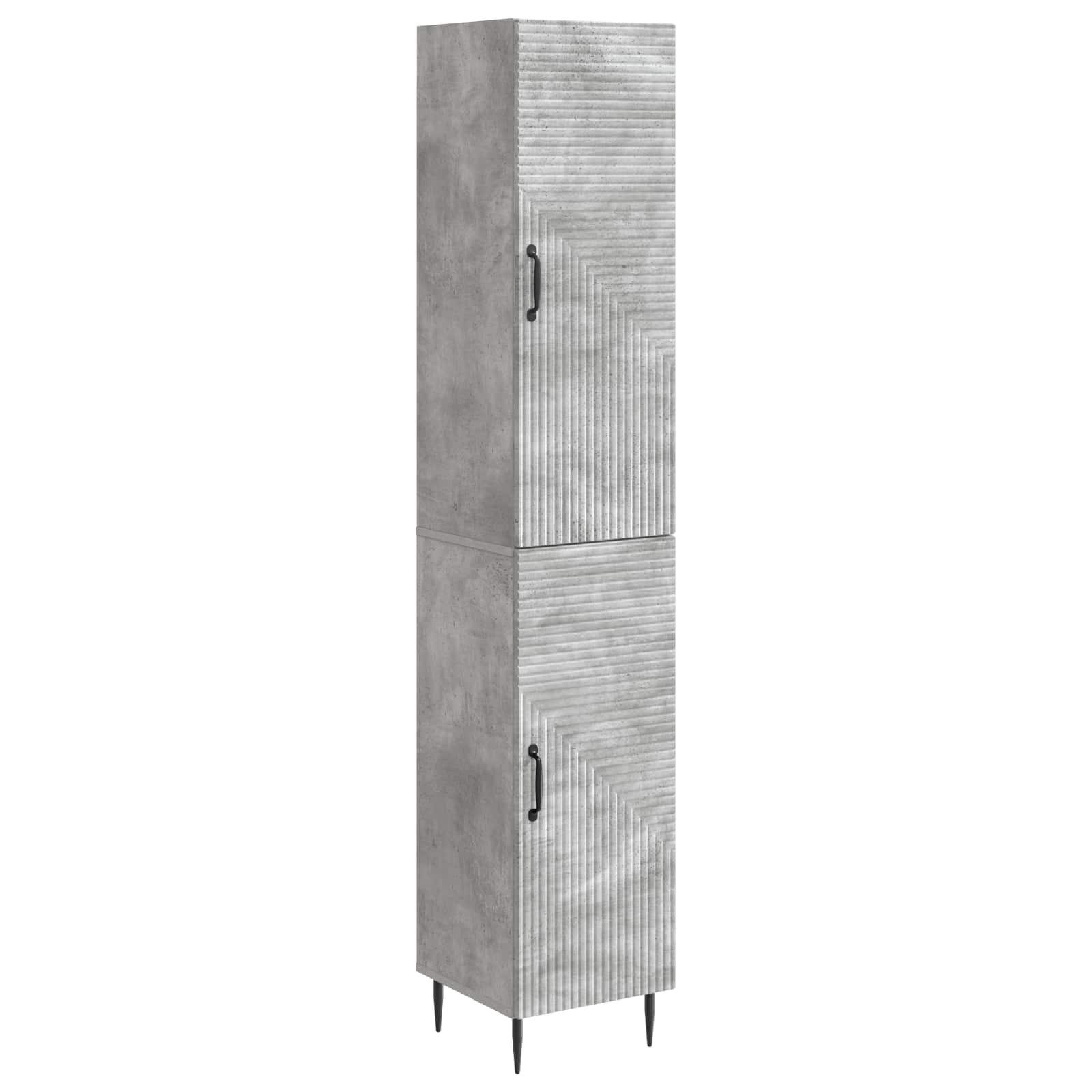 vidaXL Kastenset 2 pcs Zwart 33 x 34,5 x 89,5 cm Bewerkt hout