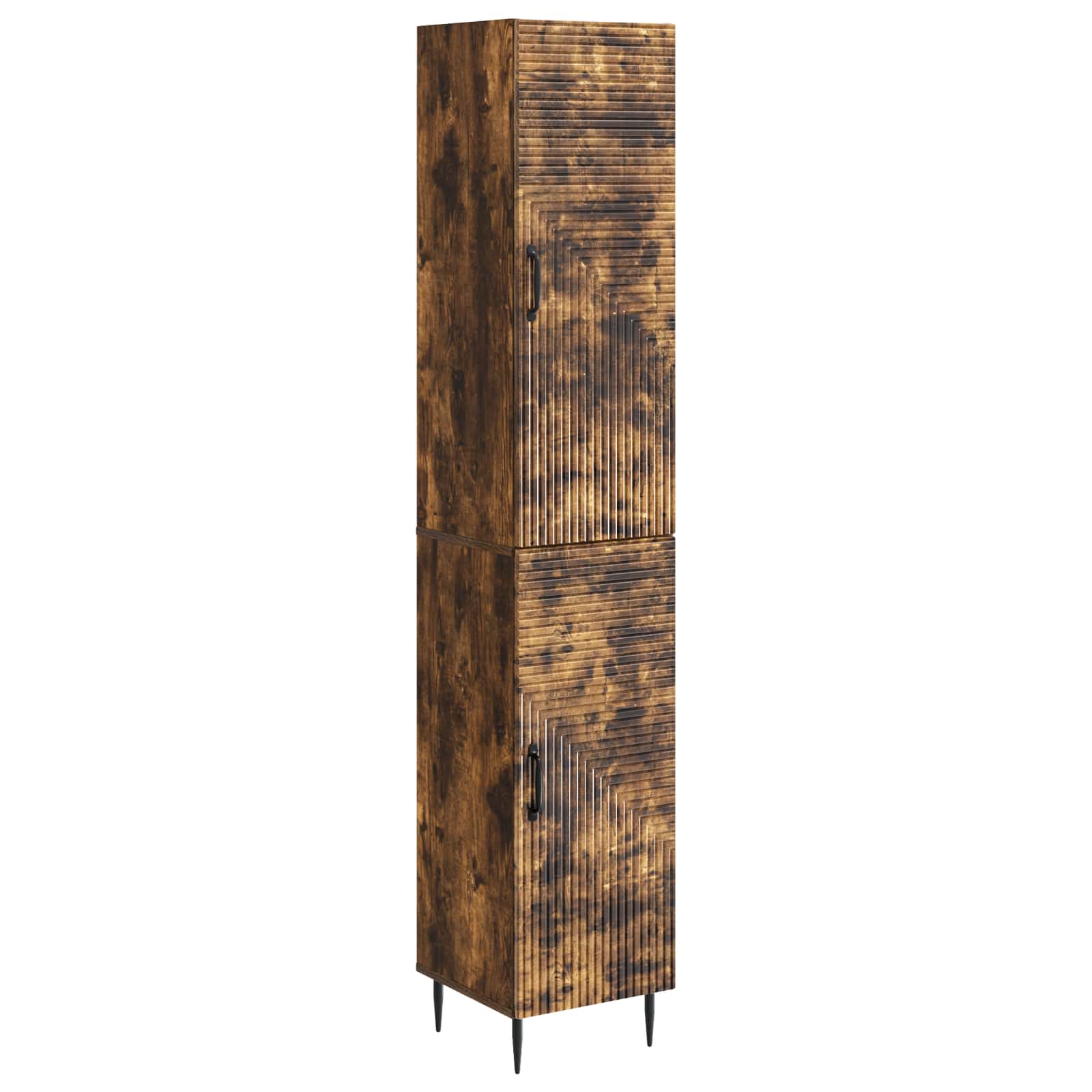 vidaXL Kastenset 2 pcs Zwart 33 x 34,5 x 89,5 cm Bewerkt hout