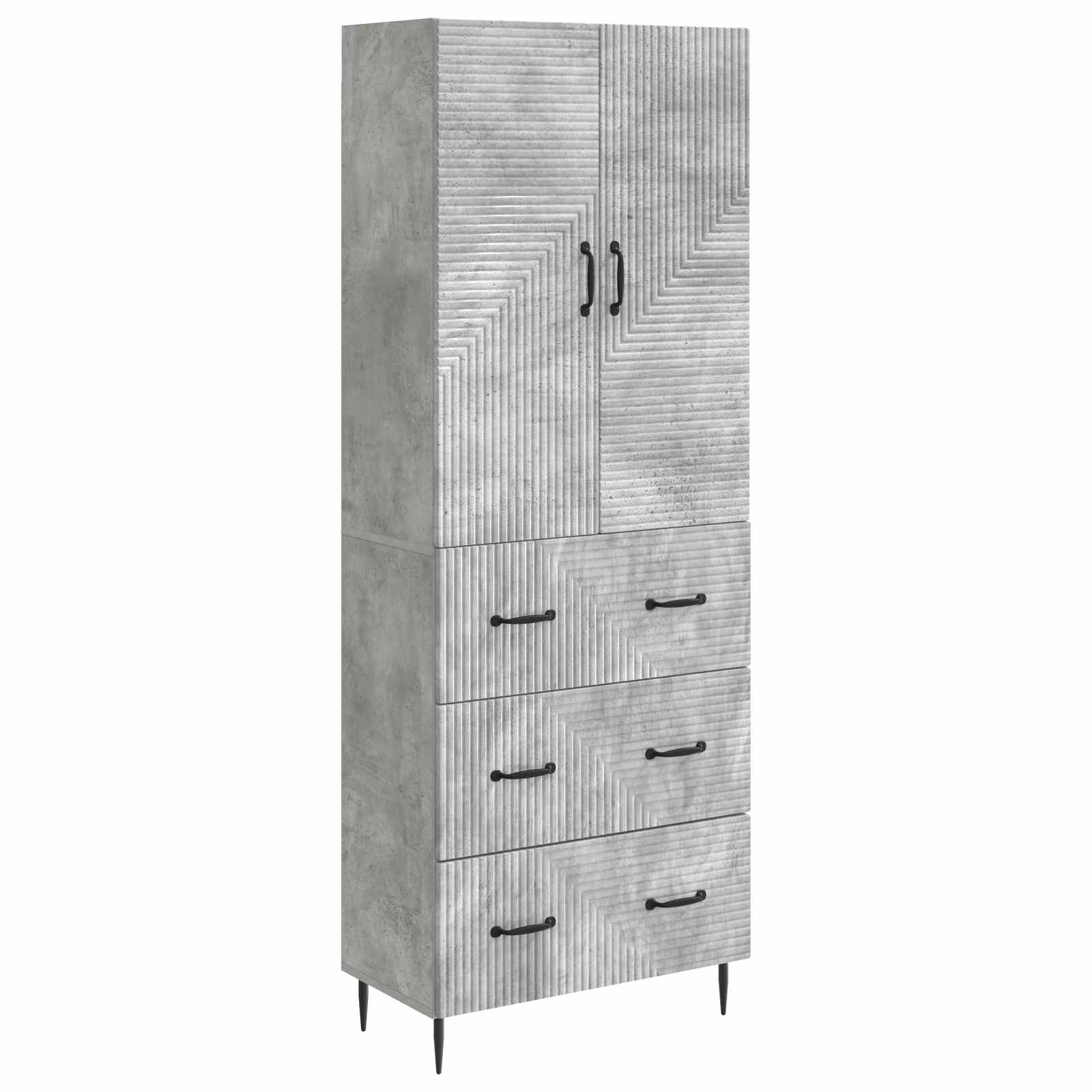 vidaXL Kastenset 2 pcs Zwart 66 x 34,5 x 90 cm Bewerkt hout