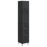 vidaXL Kastenset 2 pcs Zwart 33 x 34,5 x 90 cm Bewerkt hout