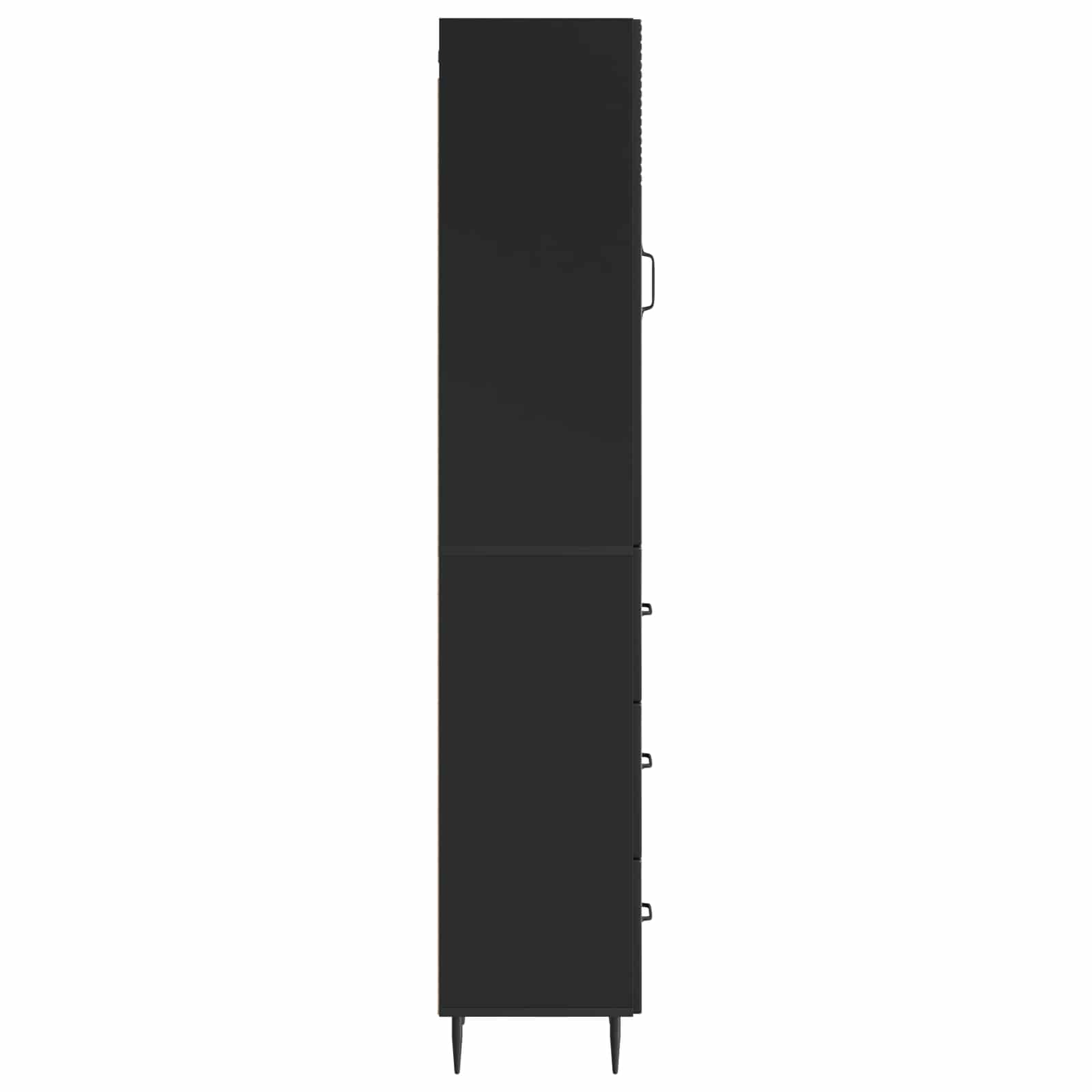 vidaXL Kastenset 2 pcs Zwart 33 x 34,5 x 90 cm Bewerkt hout