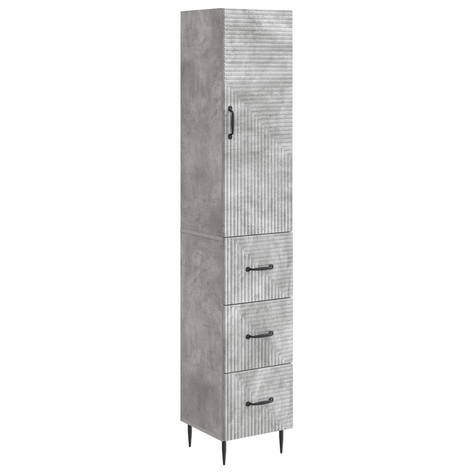 vidaXL Kastenset 2 pcs Zwart 33 x 34,5 x 90 cm Bewerkt hout