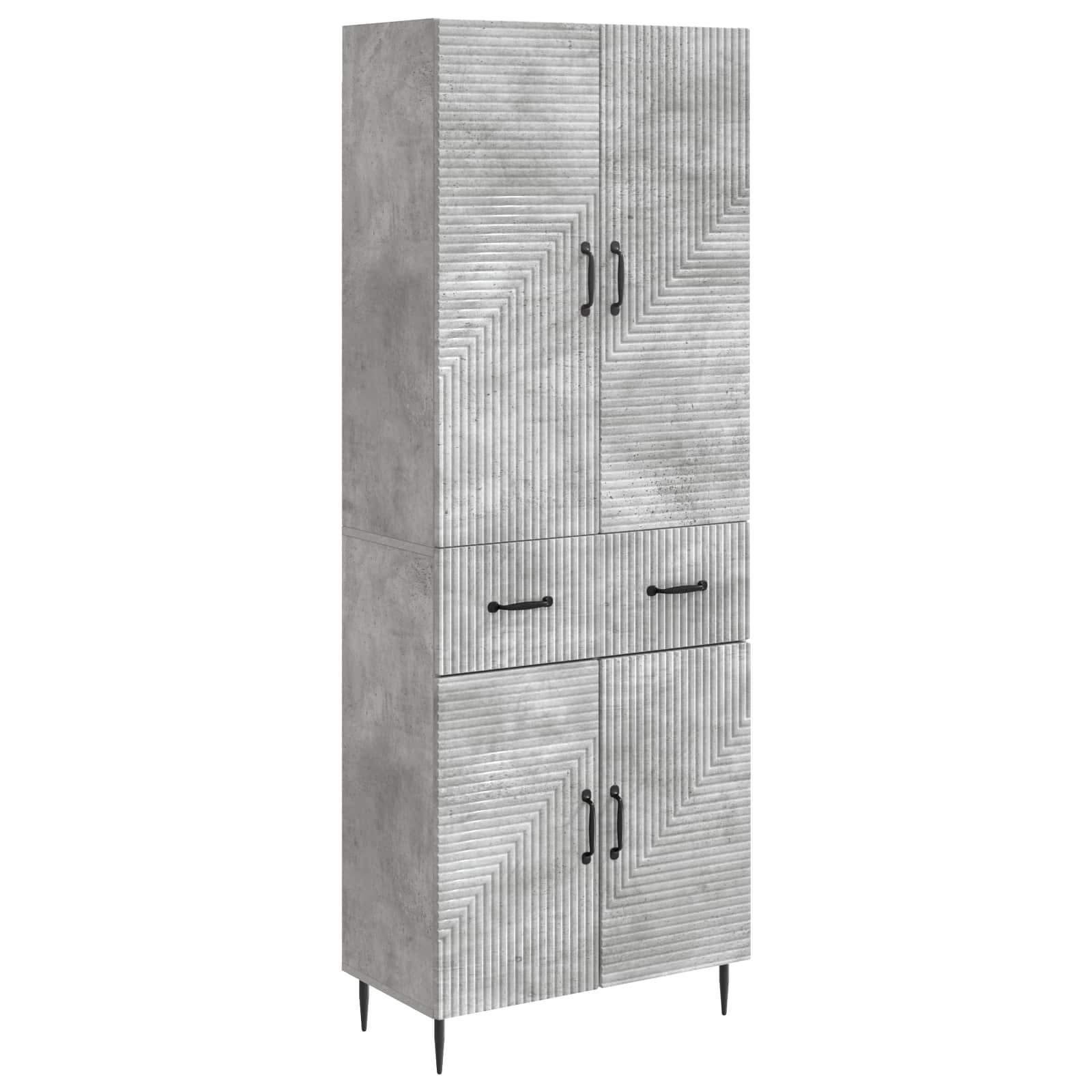 vidaXL Kastenset 2 pcs Zwart 66 x 34,5 x 89,5 cm Bewerkt hout