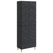 vidaXL Kastenset 2 pcs Zwart Bewerkt hout
