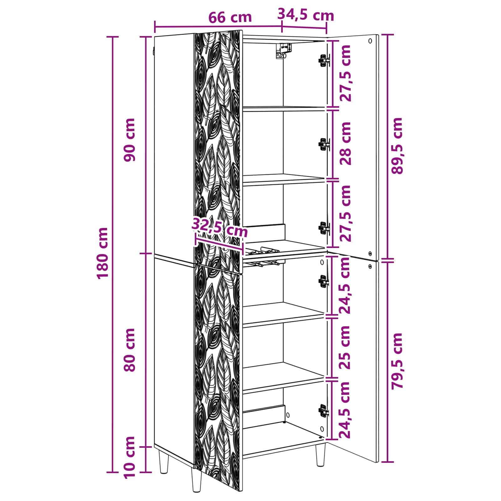 vidaXL Kastenset 2 pcs Zwart Bewerkt hout