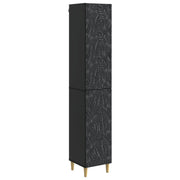 vidaXL Kastenset 2 pcs Zwart Bewerkt hout