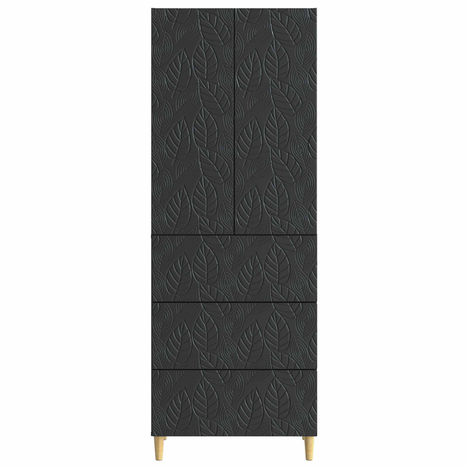vidaXL Kastenset 2 pcs Zwart 66 x 34,5 x 90 cm Bewerkt hout