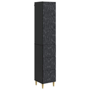vidaXL Kastenset 2 pcs Zwart 33 x 34,5 x 90 cm Bewerkt hout