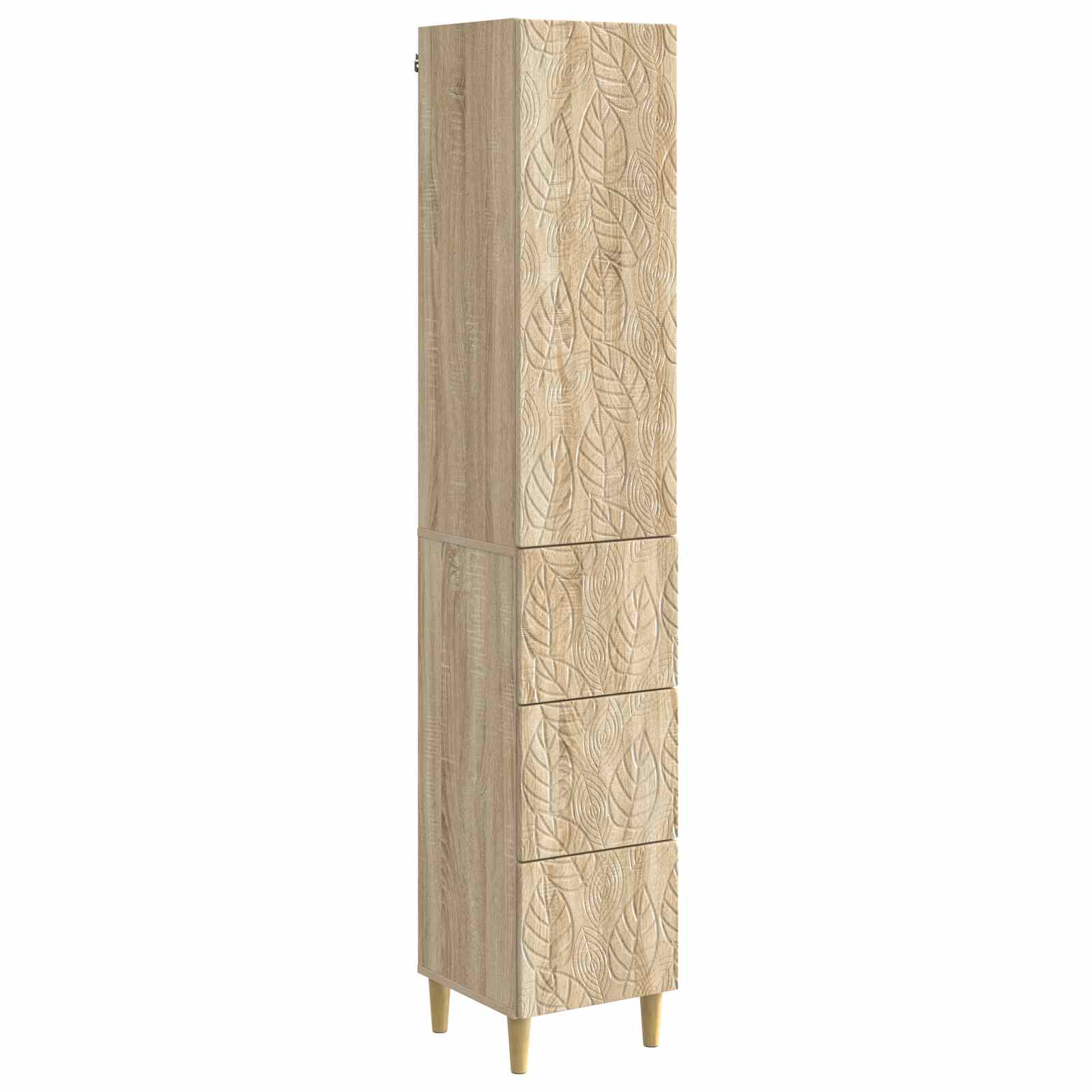 vidaXL Kastenset 2 pcs Zwart 33 x 34,5 x 90 cm Bewerkt hout