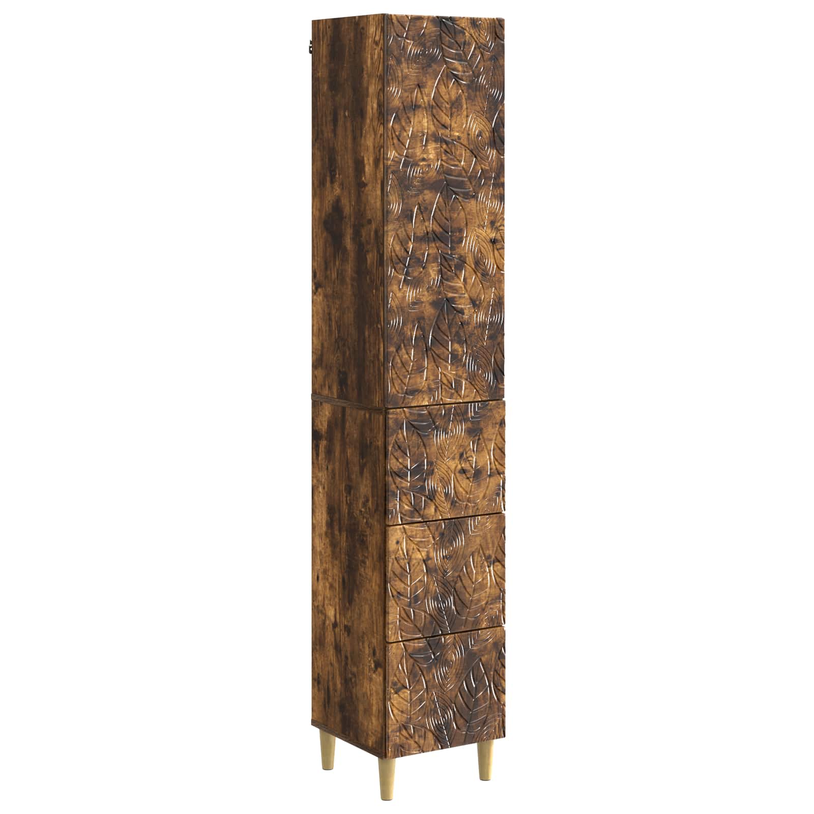 vidaXL Kastenset 2 pcs Zwart 33 x 34,5 x 90 cm Bewerkt hout