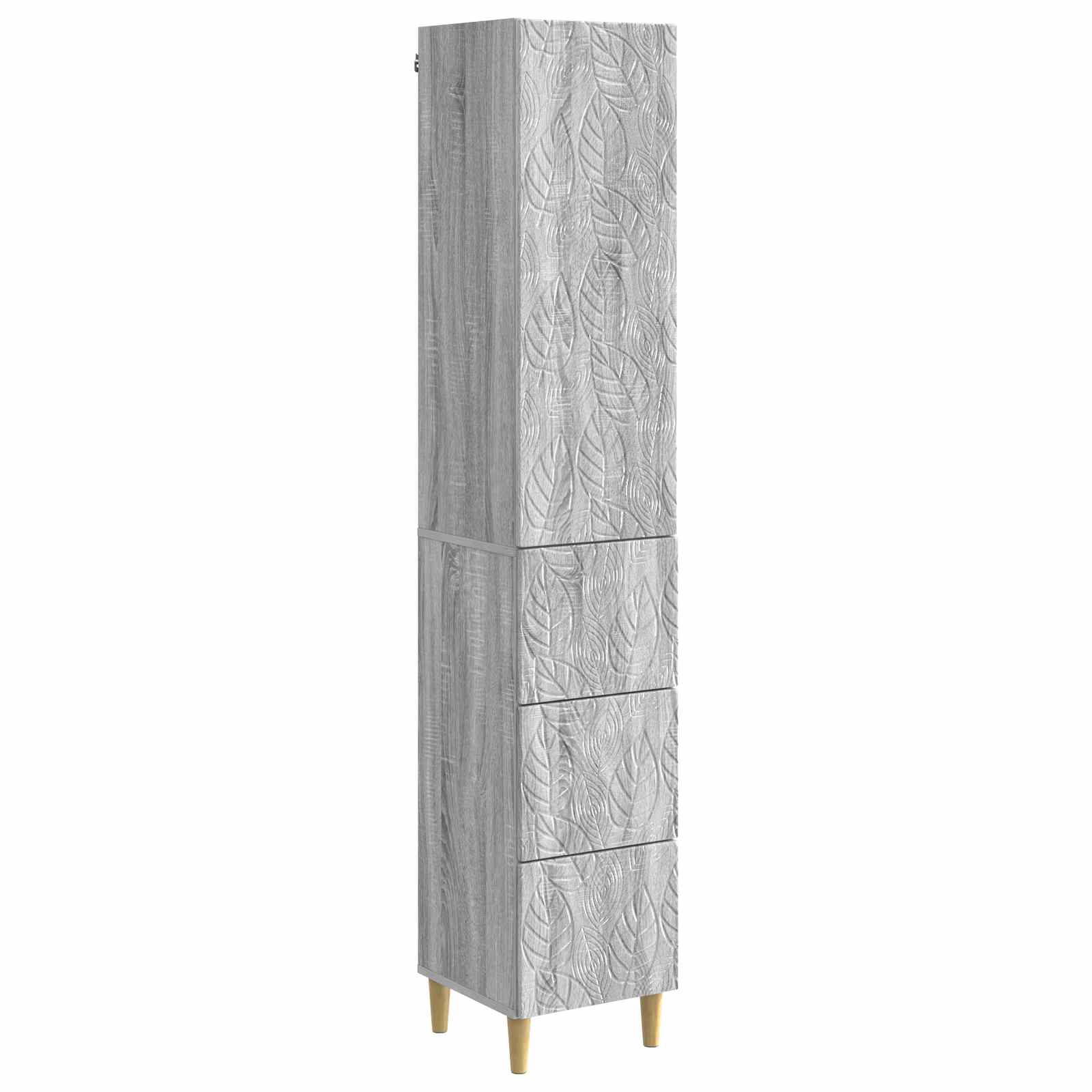 vidaXL Kastenset 2 pcs Zwart 33 x 34,5 x 90 cm Bewerkt hout