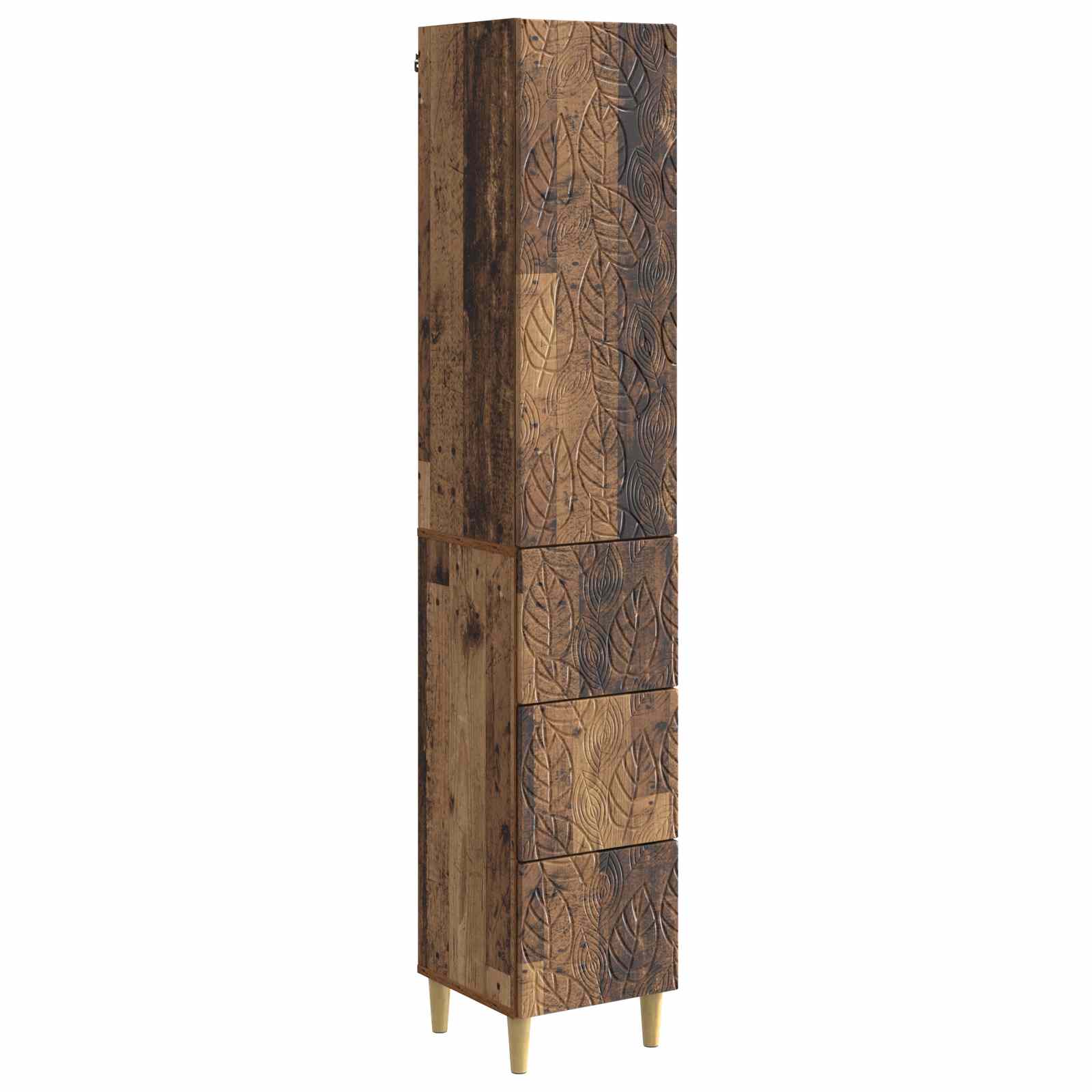 vidaXL Kastenset 2 pcs Zwart 33 x 34,5 x 90 cm Bewerkt hout