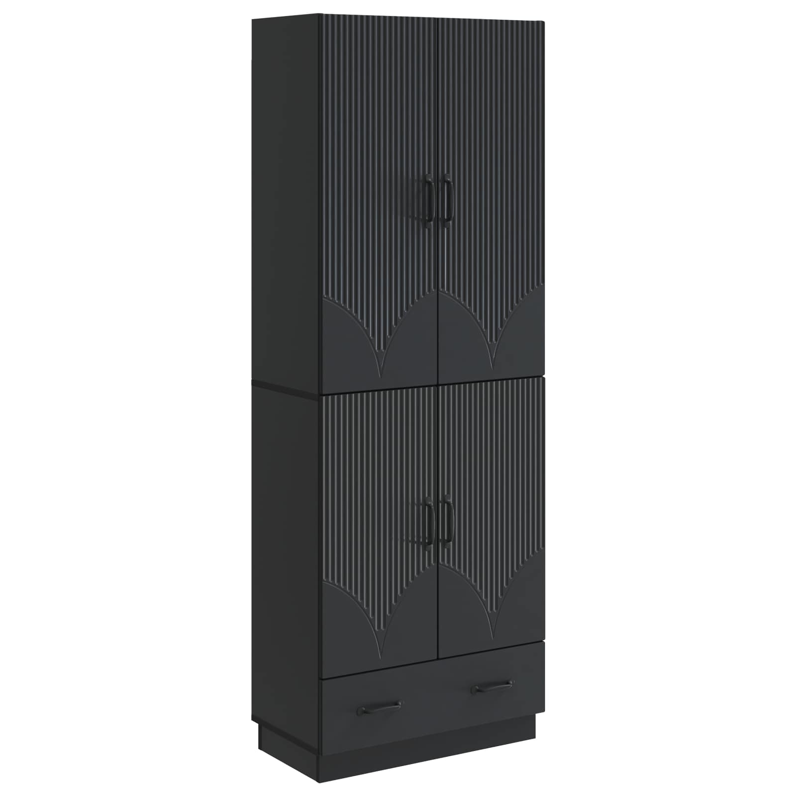 vidaXL Kastenset 2 pcs Zwart Bewerkt hout