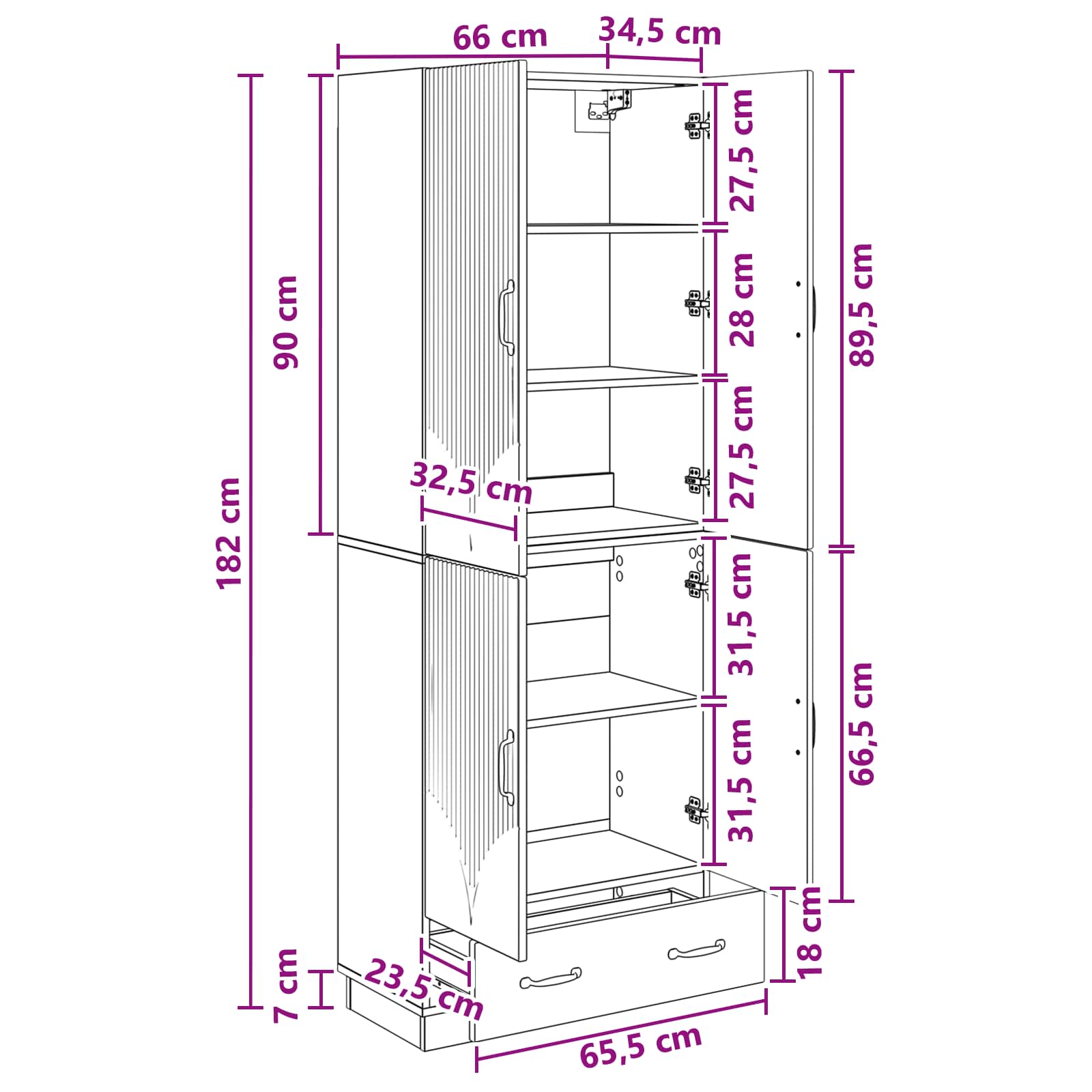 vidaXL Kastenset 2 pcs Zwart Bewerkt hout