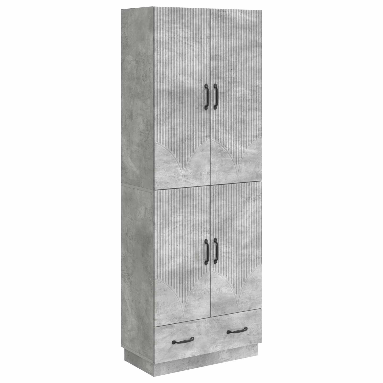 vidaXL Kastenset 2 pcs Zwart Bewerkt hout