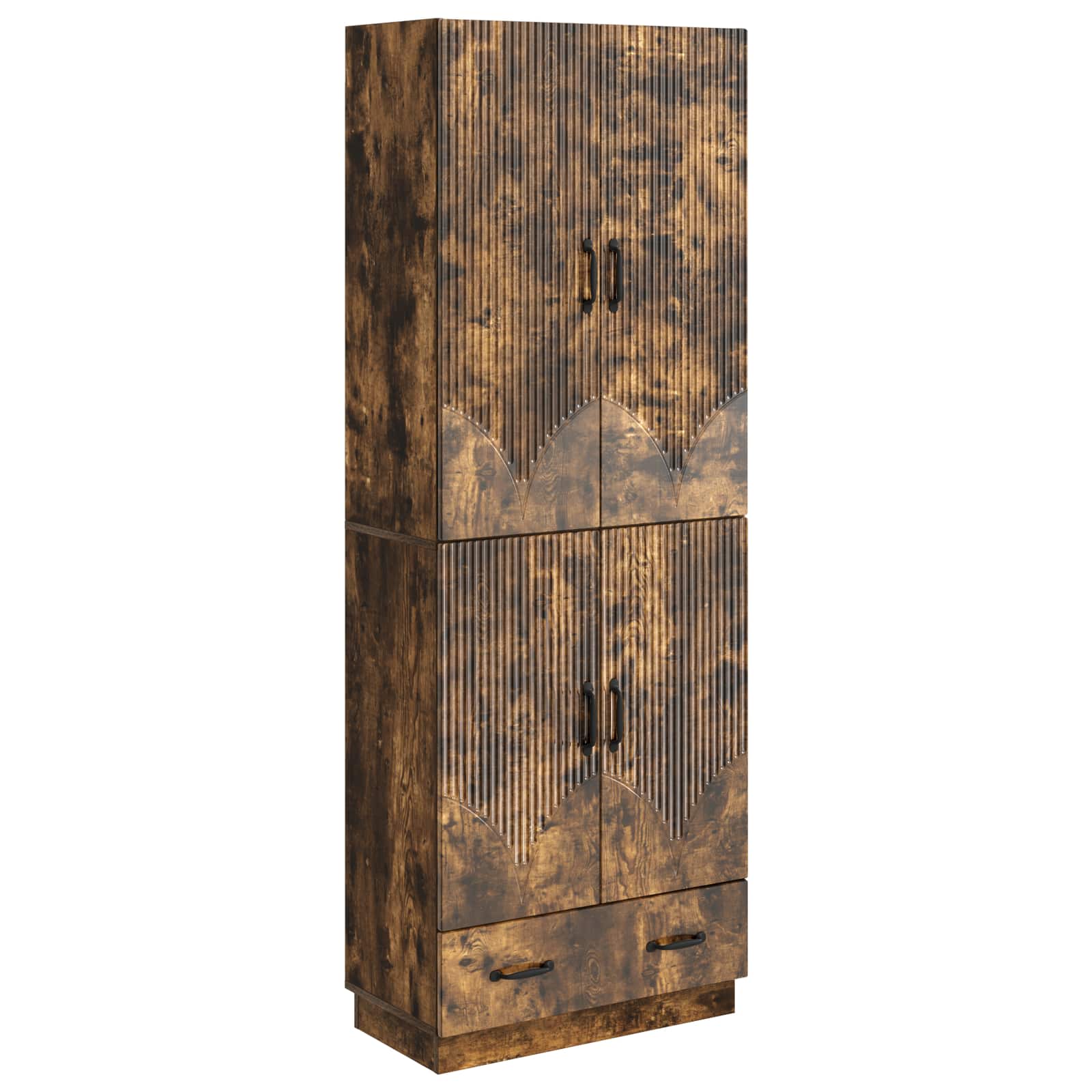 vidaXL Kastenset 2 pcs Zwart Bewerkt hout