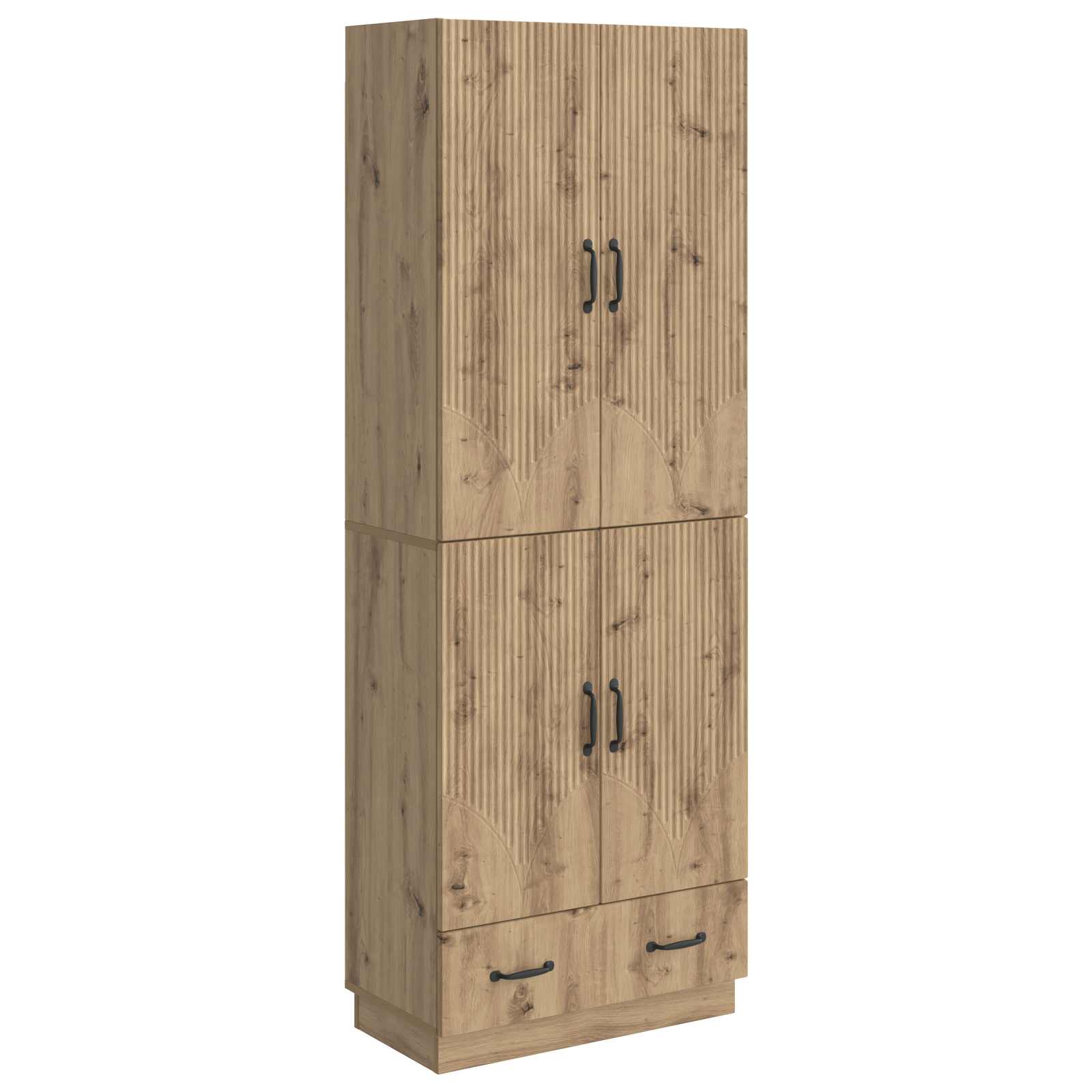 vidaXL Kastenset 2 pcs Zwart Bewerkt hout