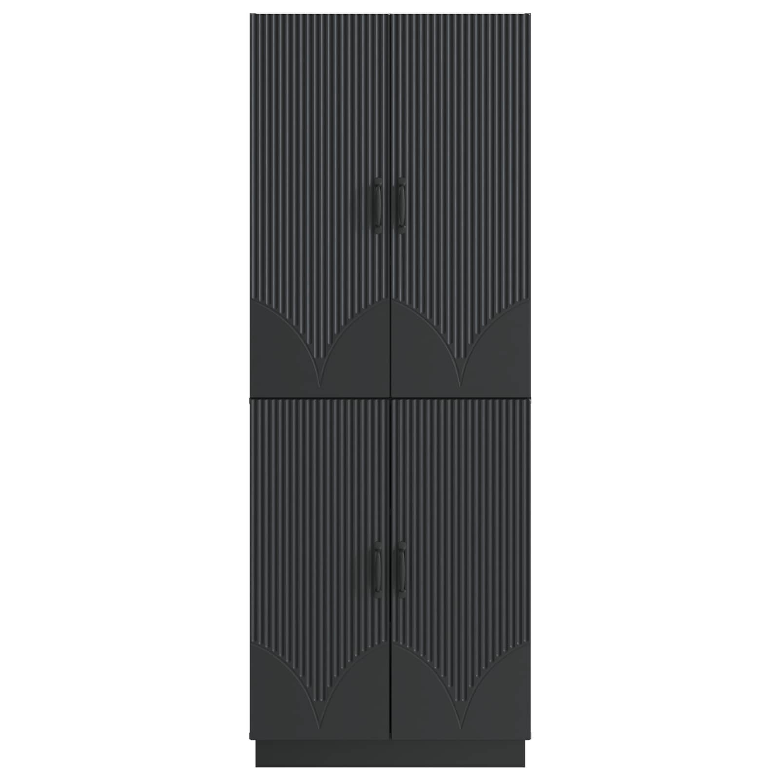 vidaXL Kastenset 2 pcs Zwart Bewerkt hout