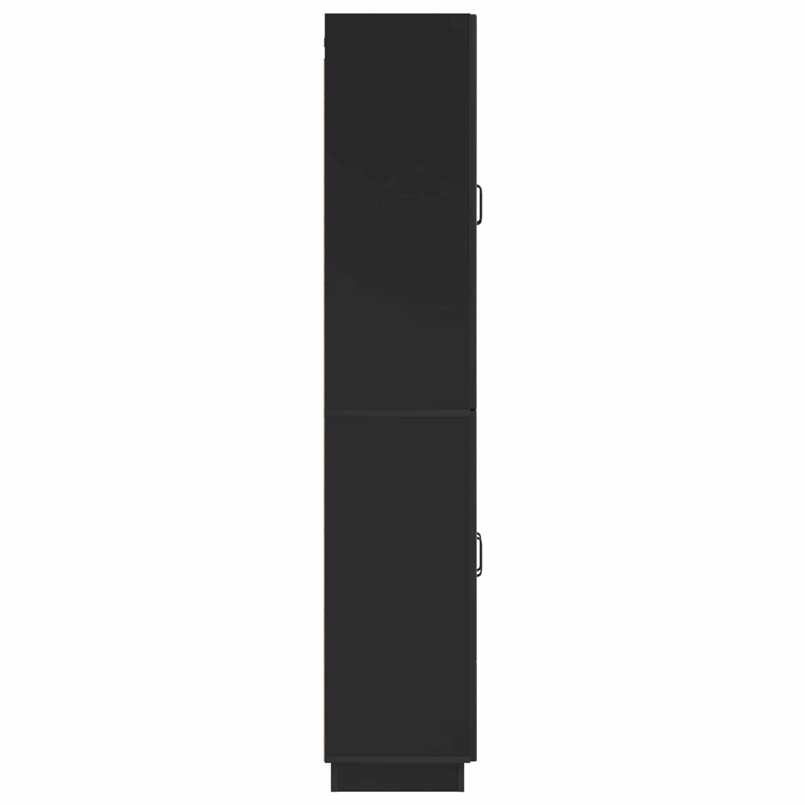 vidaXL Kastenset 2 pcs Zwart Bewerkt hout