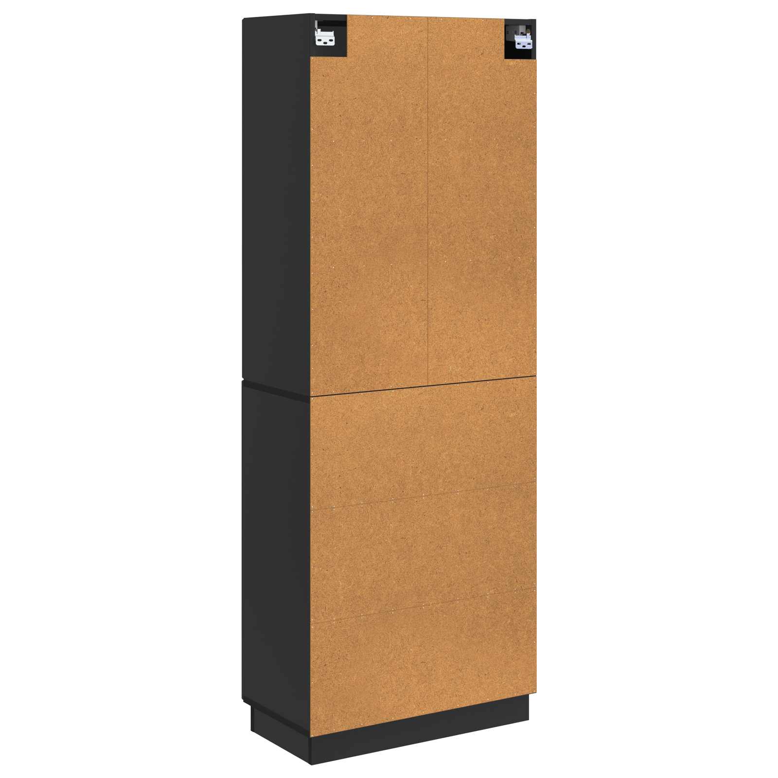 vidaXL Kastenset 2 pcs Zwart Bewerkt hout