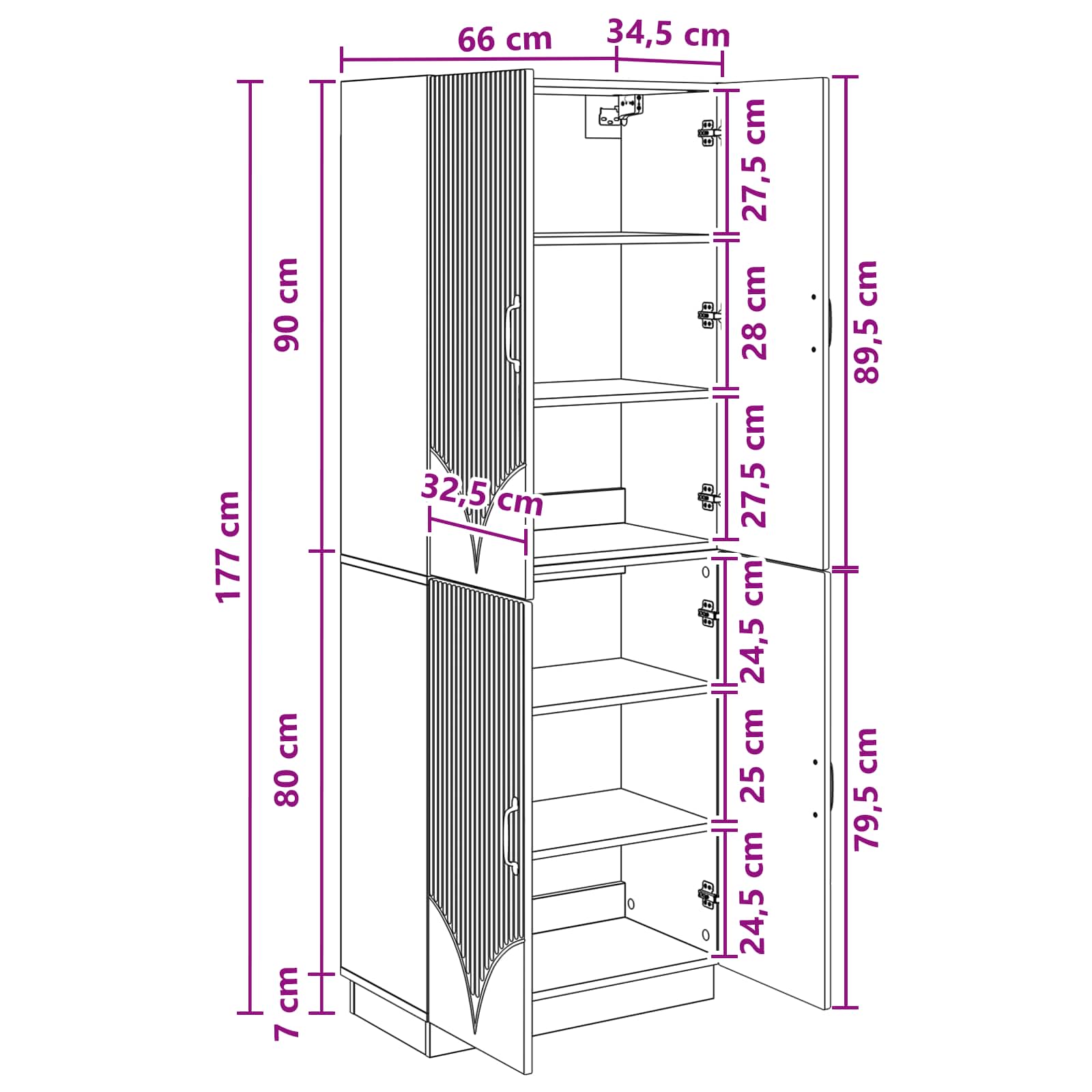 vidaXL Kastenset 2 pcs Zwart Bewerkt hout