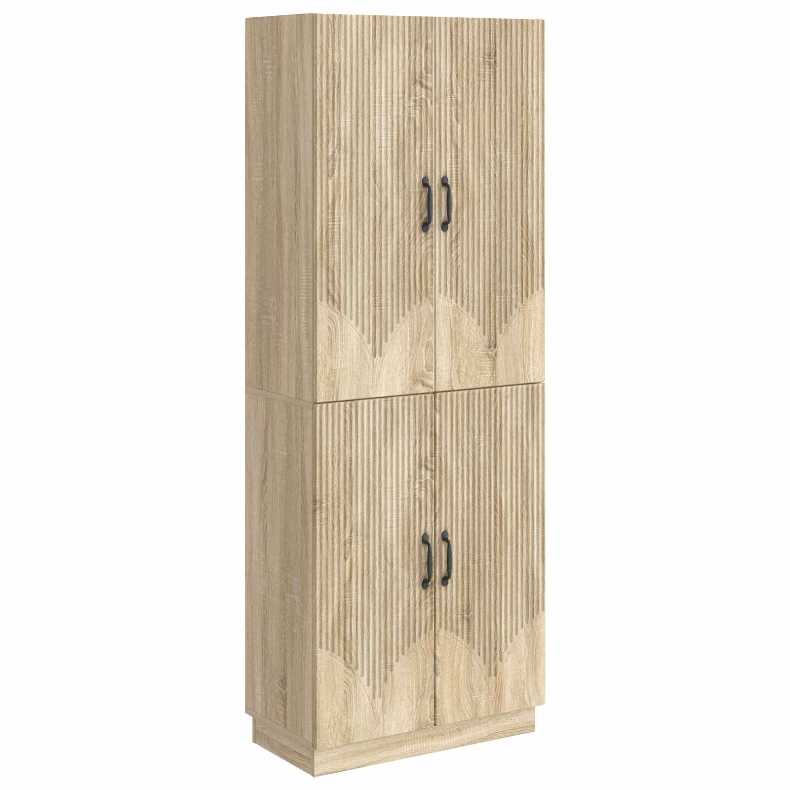 vidaXL Kastenset 2 pcs Zwart Bewerkt hout