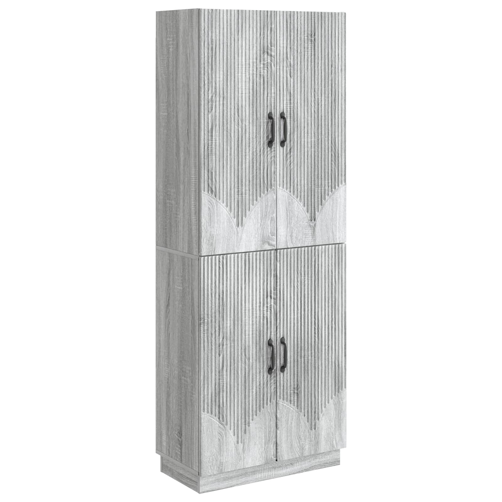 vidaXL Kastenset 2 pcs Zwart Bewerkt hout