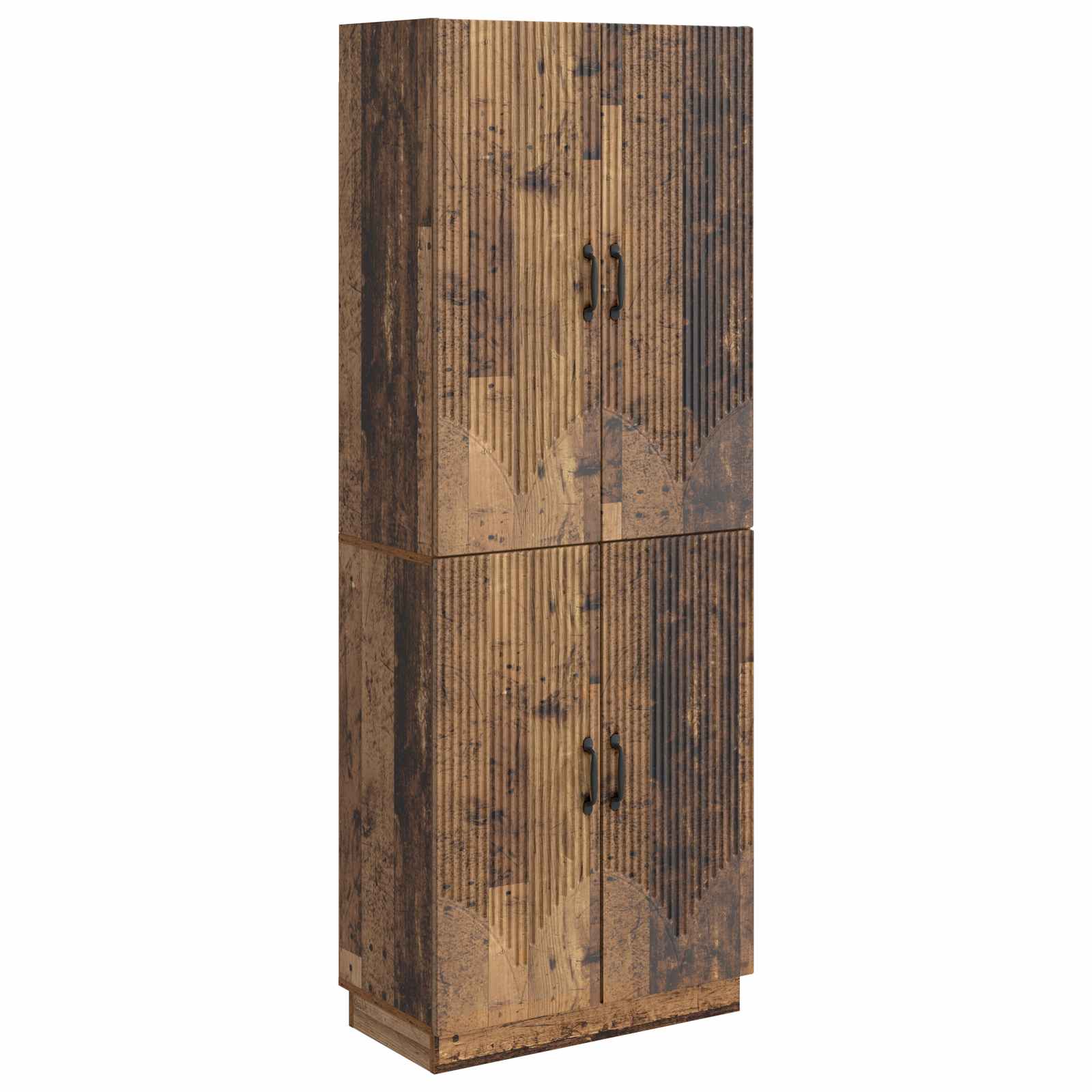 vidaXL Kastenset 2 pcs Zwart Bewerkt hout
